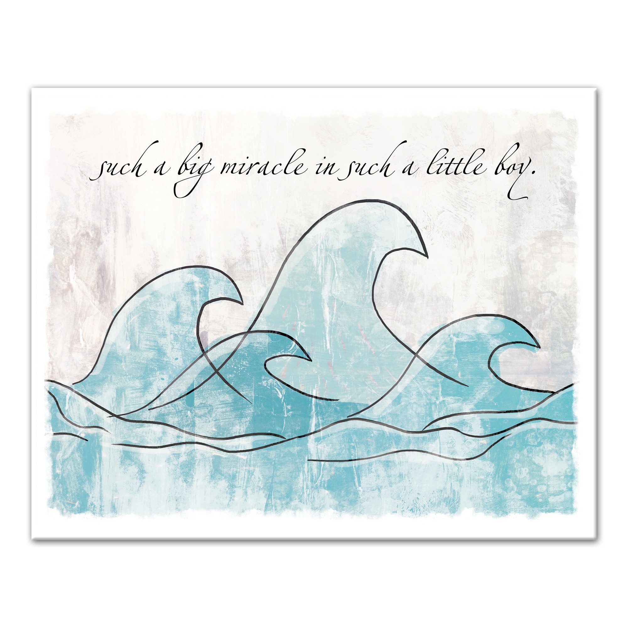 Big Miracle Waves 20x16 Canvas Wall Art