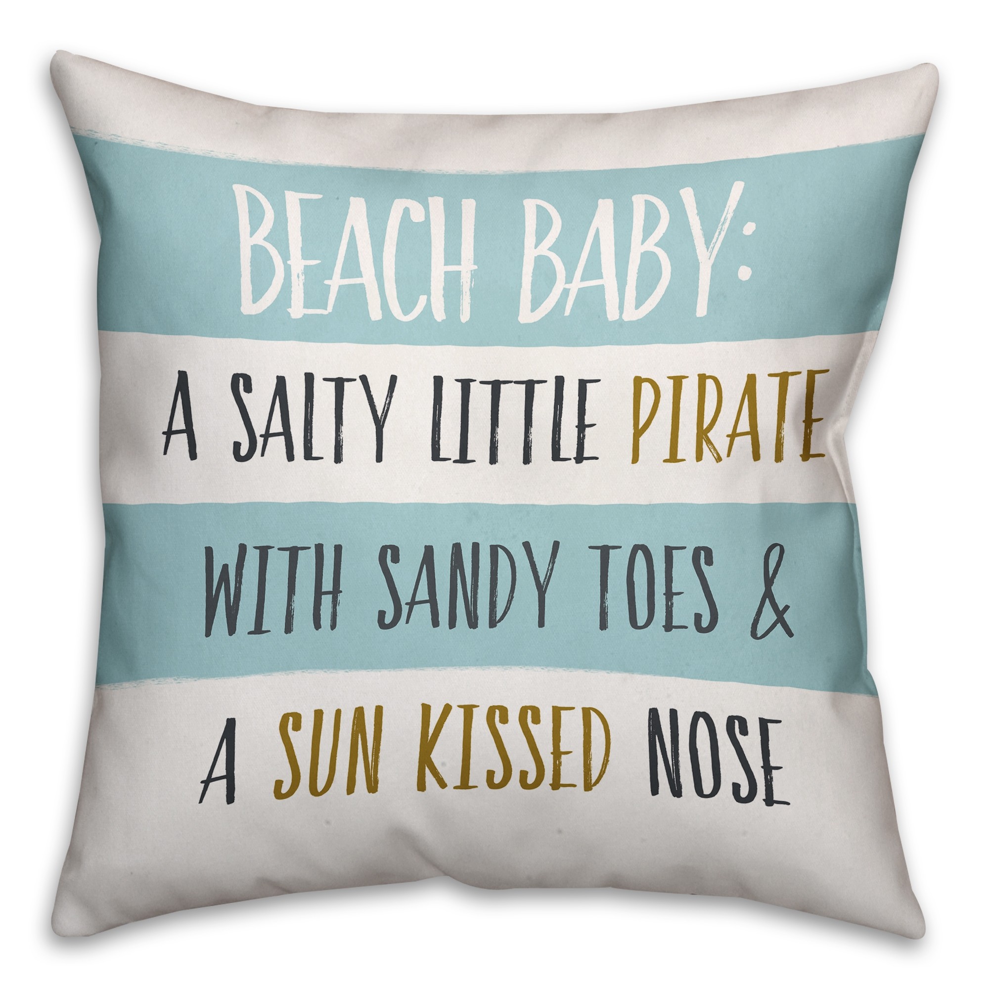 Beach Baby 16x16 Throw Pillow