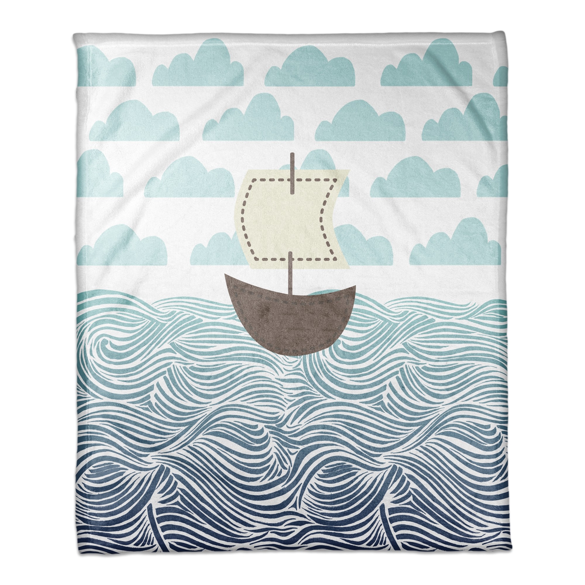 Ship At Sea 50x60 Throw Blanket