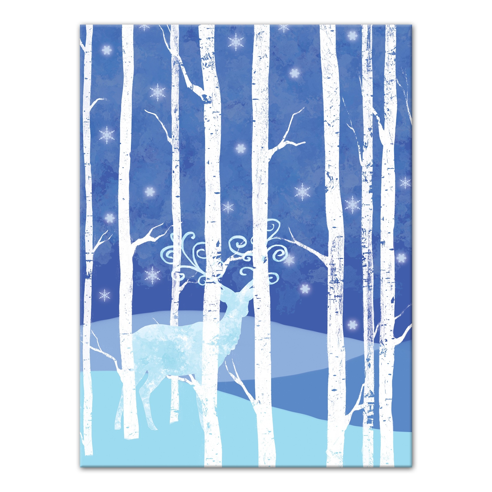Magical Winter Night 18x24 Canvas Wall Art