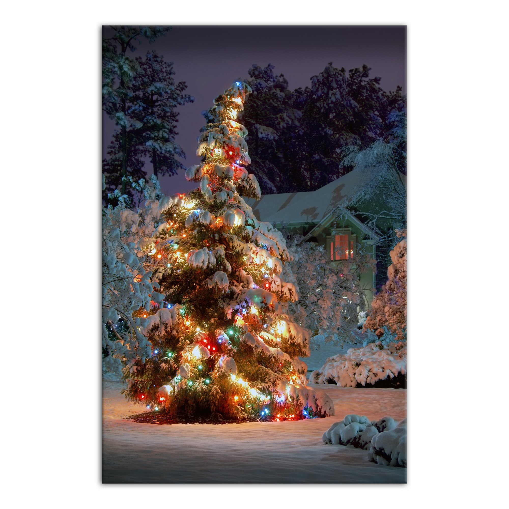 Dazzling Christmas Tree 24x36 Canvas Wall Art