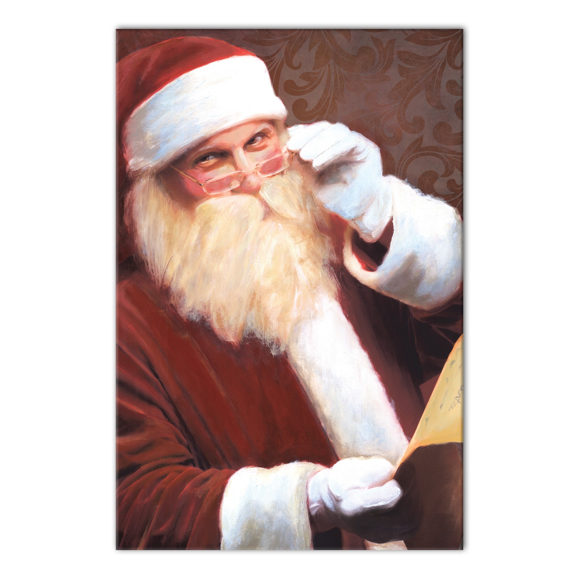 Santa's List 24x36 Canvas Wall Art