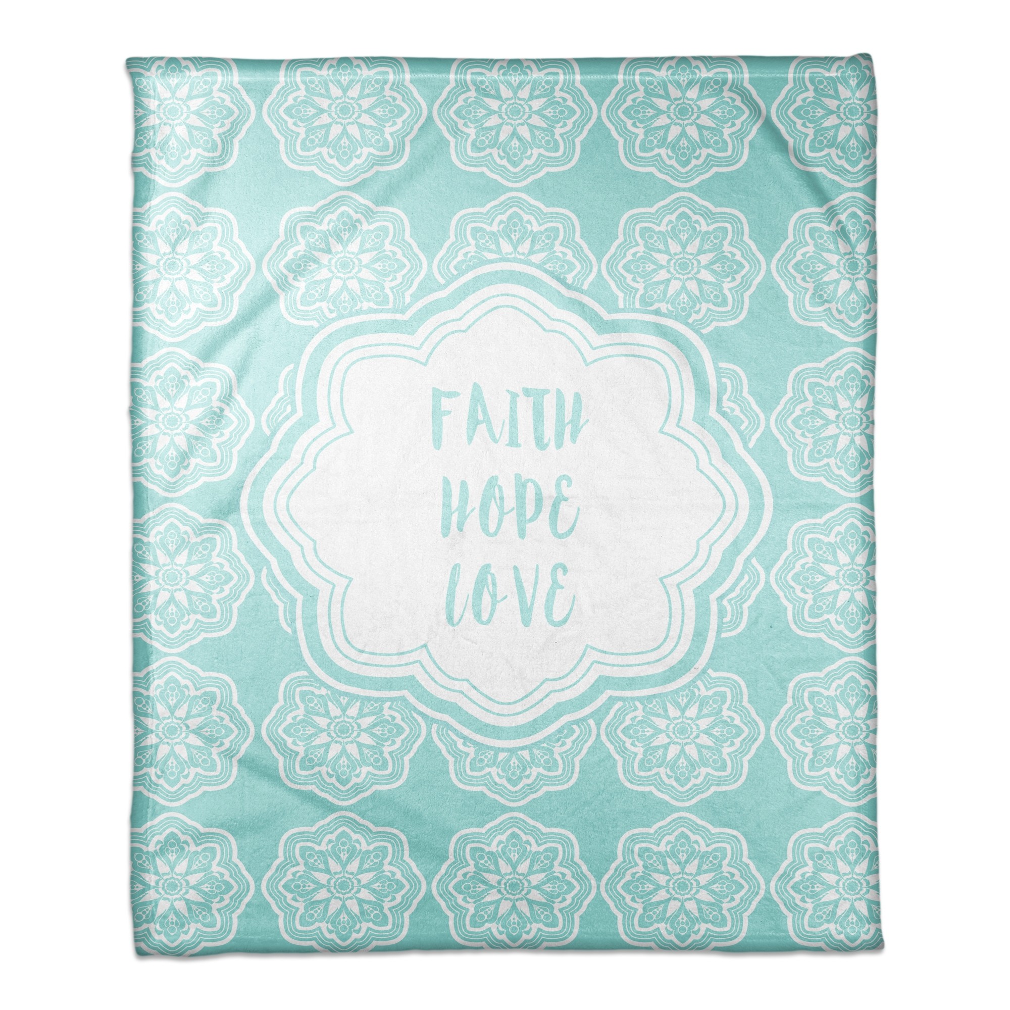 Faith Hope Love Mandala 30x40 Throw Blanket
