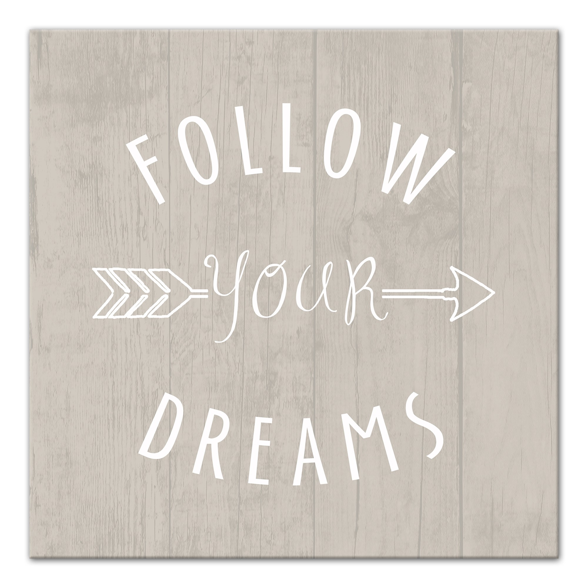 Follow Your Dreams Arrow 12x12 Canvas Wall Art