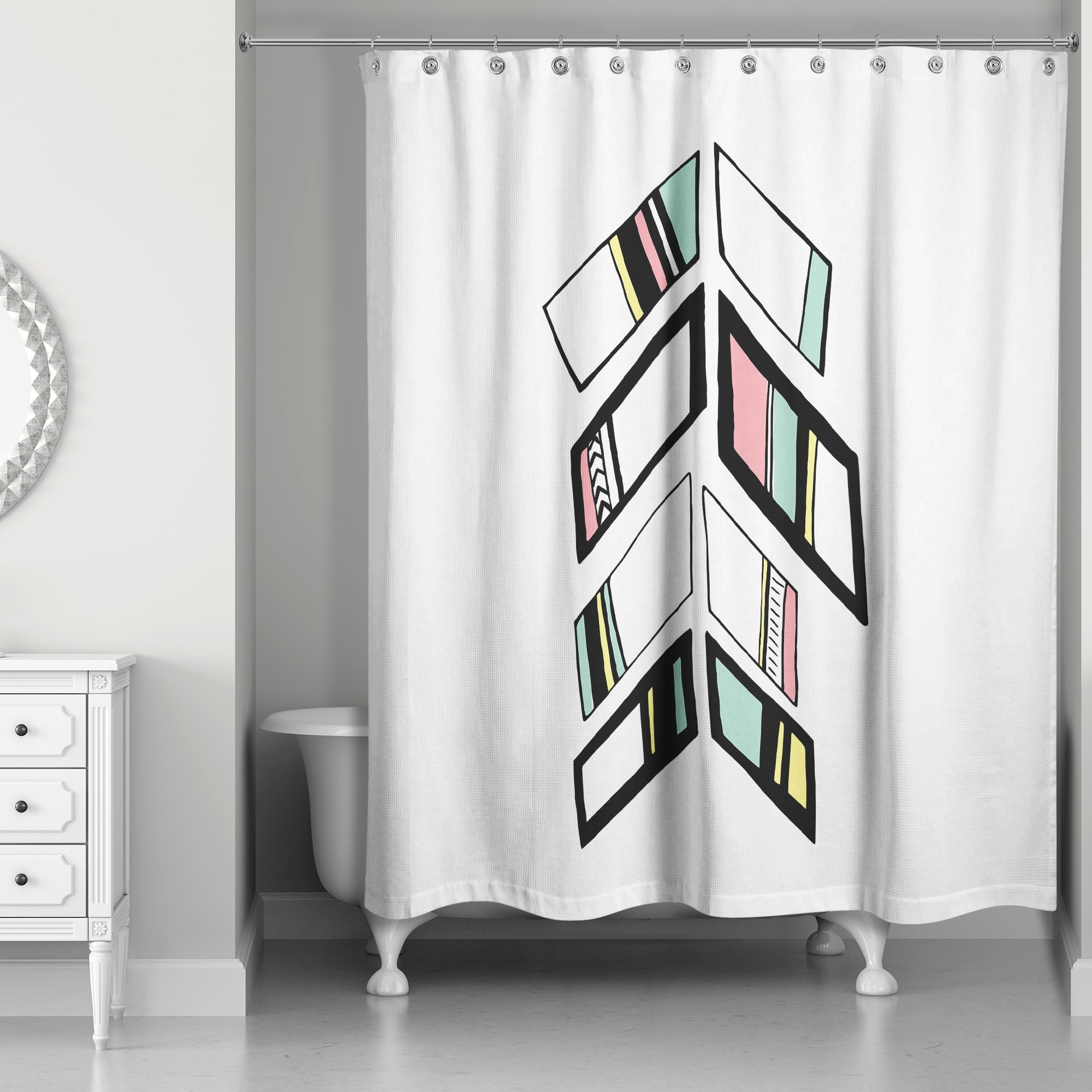 Tribal Arrows 71x74 Shower Curtain