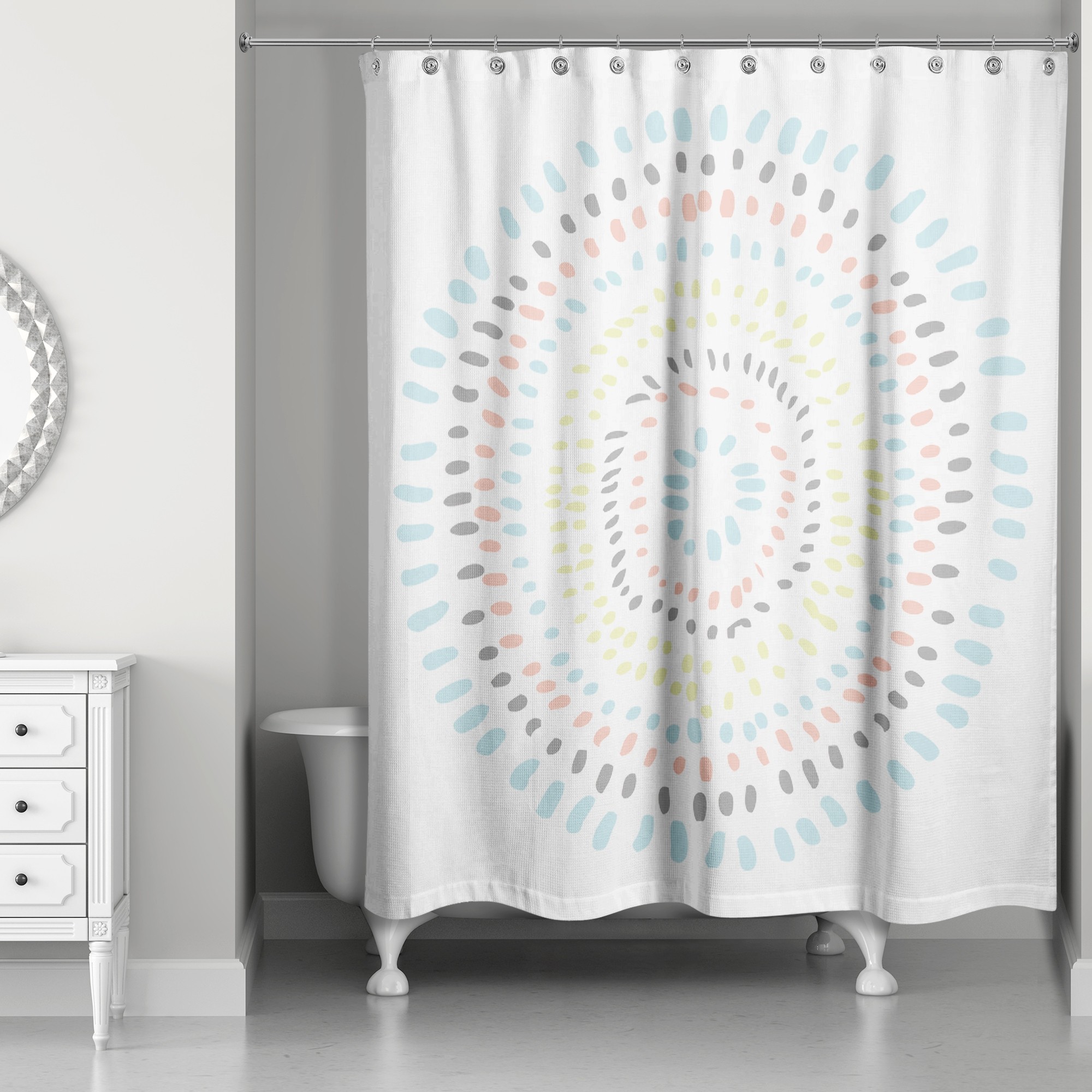 Tribal Circle 71x74 Shower Curtain