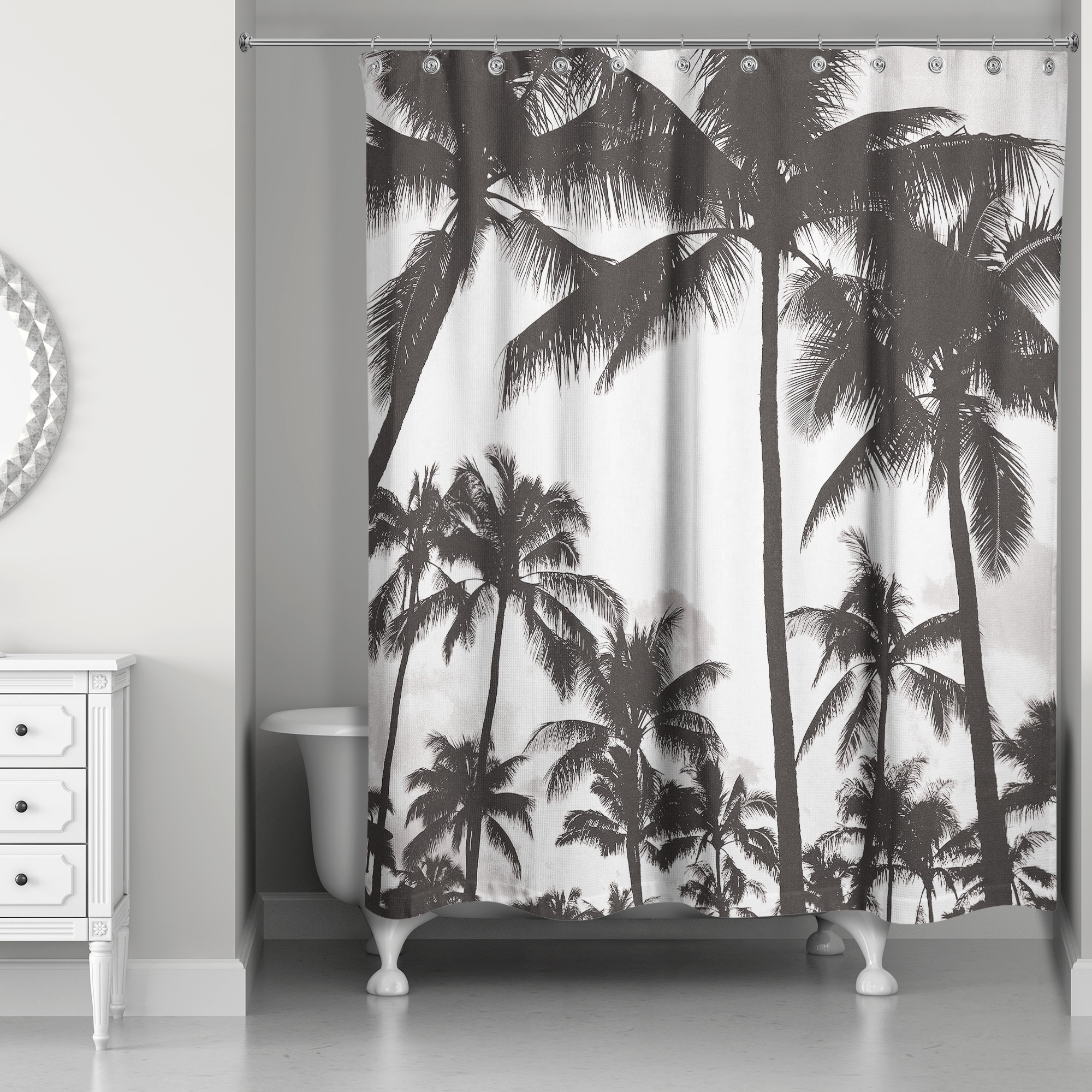 Towering Palms 71x74 Shower Curtain