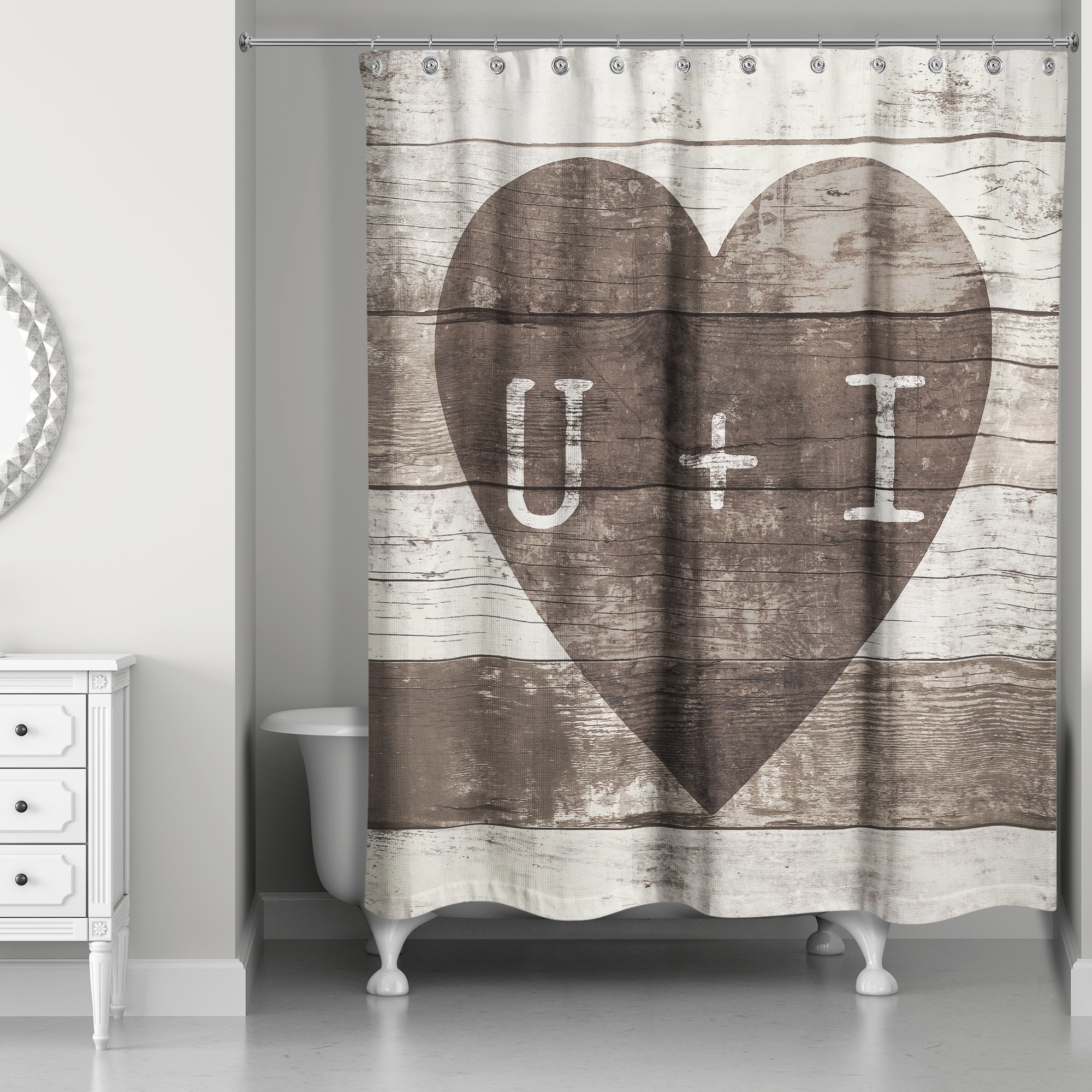 U Plus I 71x74 Shower Curtain