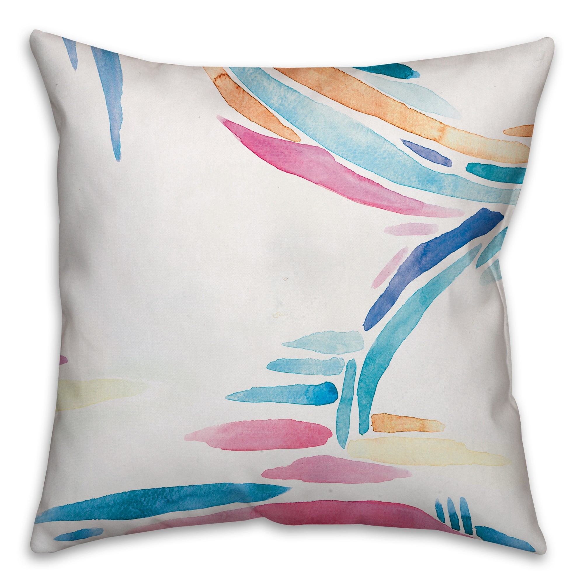 Colorful Brush 16x16 Throw Pillow