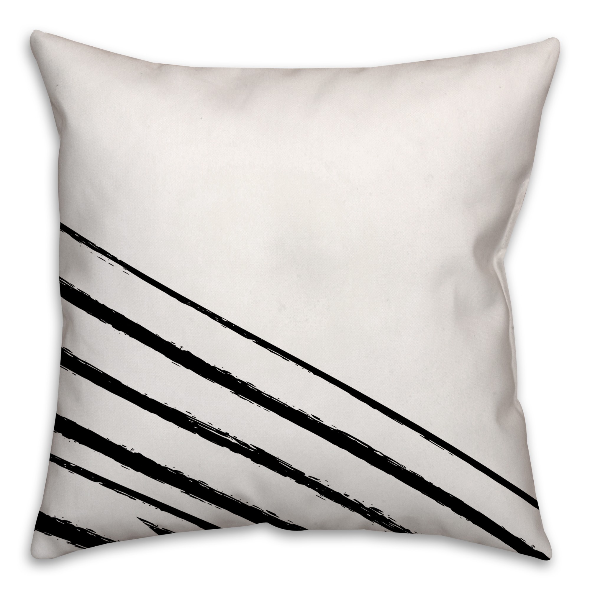 Black Lines 16x16 Throw Pillow