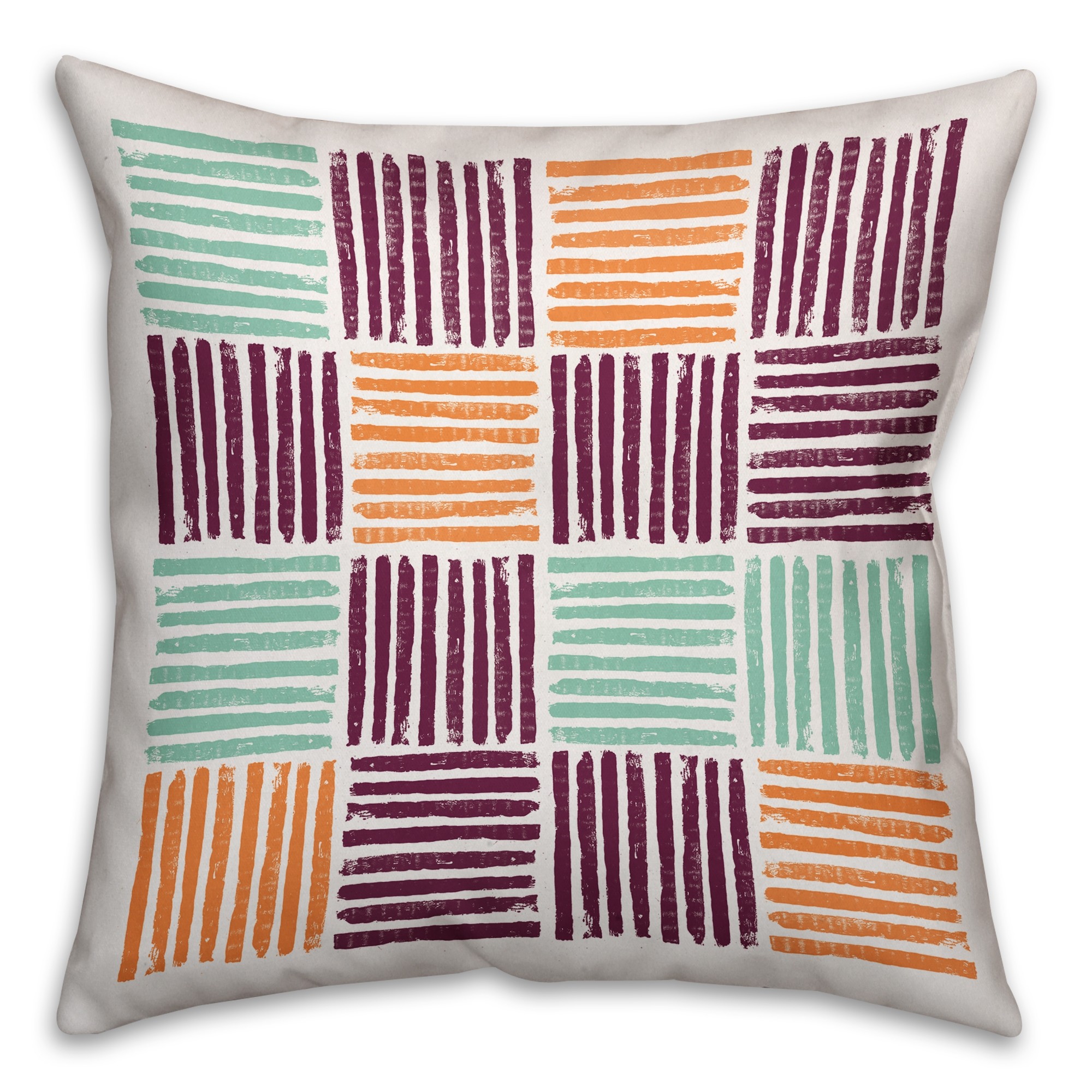 Square Lines 16x16 Throw Pillow