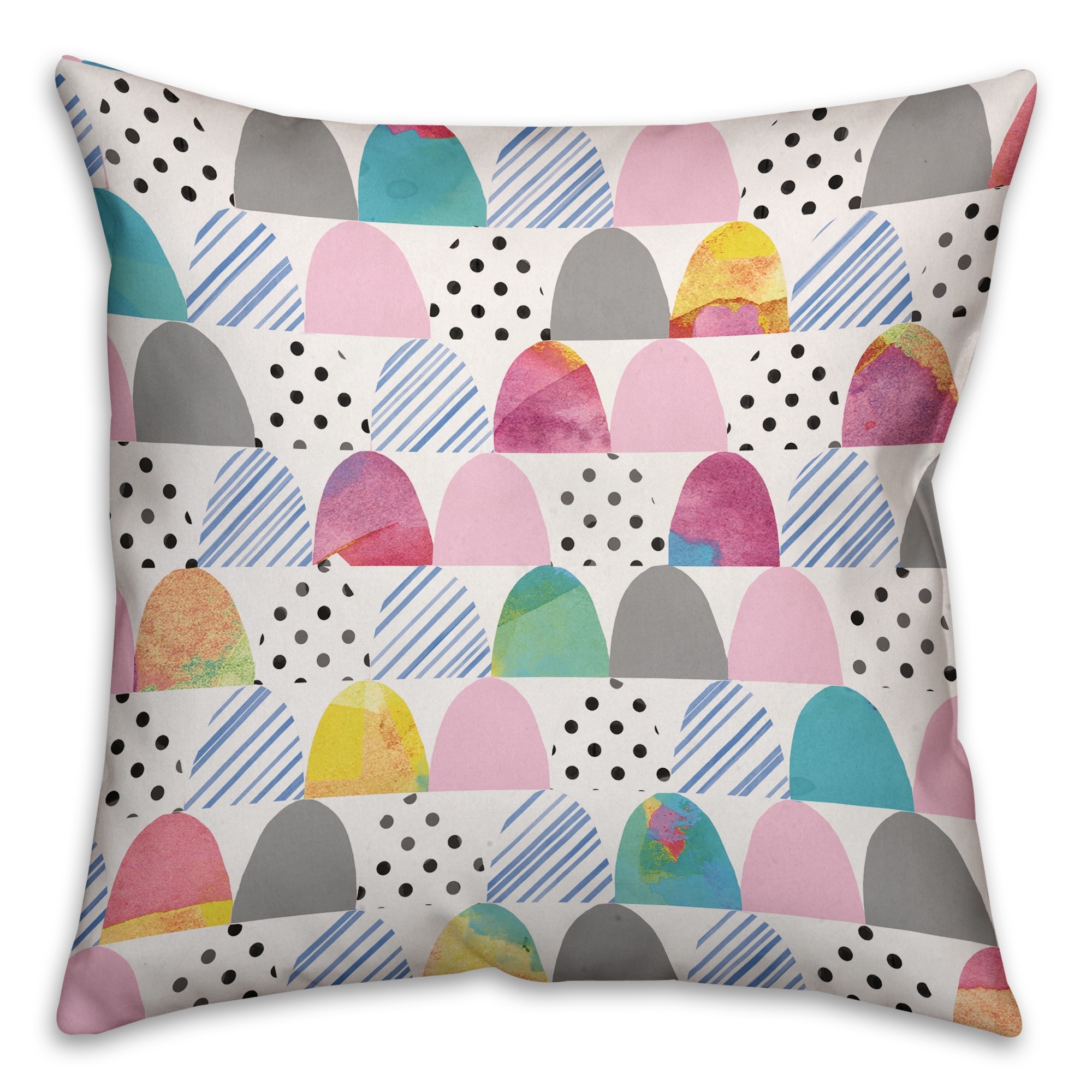 Watercolor Scales 16x16 Throw Pillow