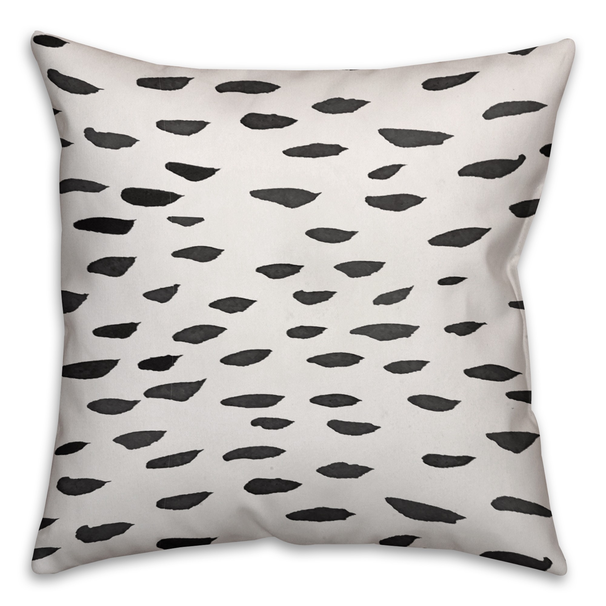 Grey Paint Dab 16x16 Throw Pillow