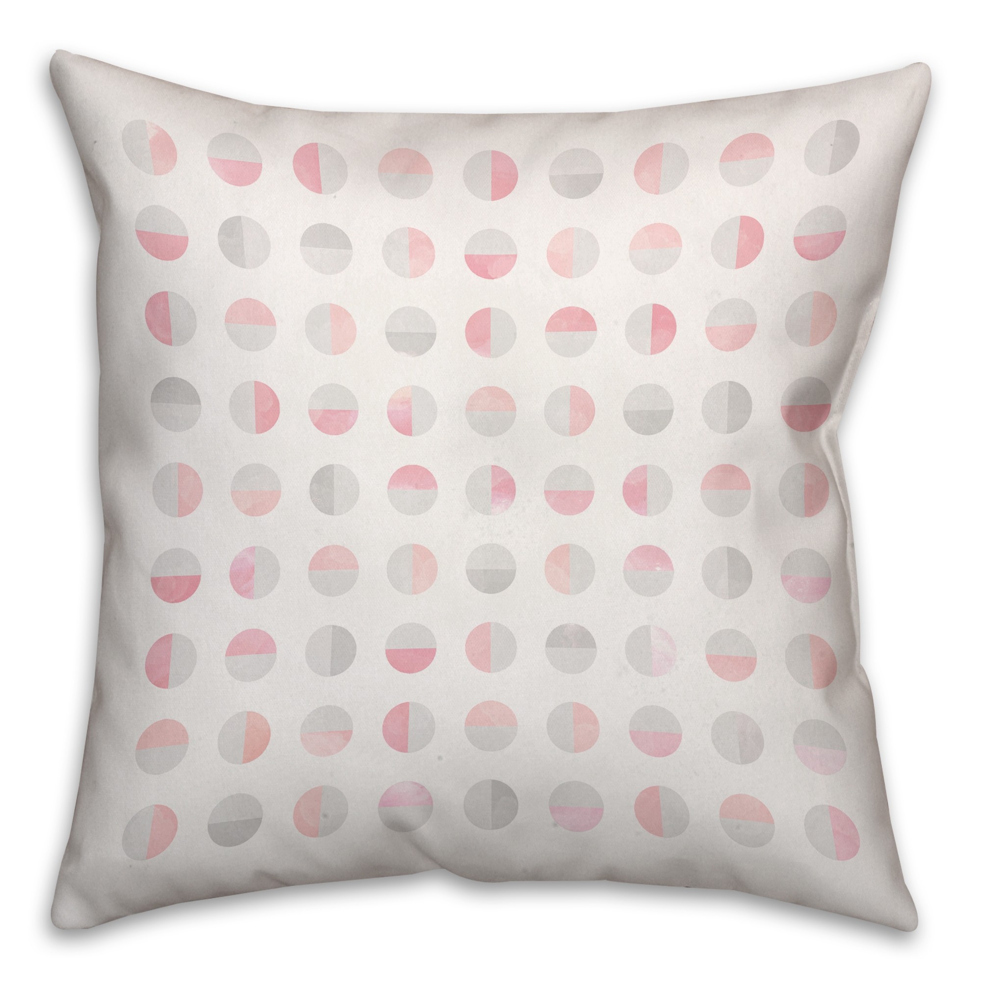 Watercolor Semi-Circles 16x16 Throw Pillow