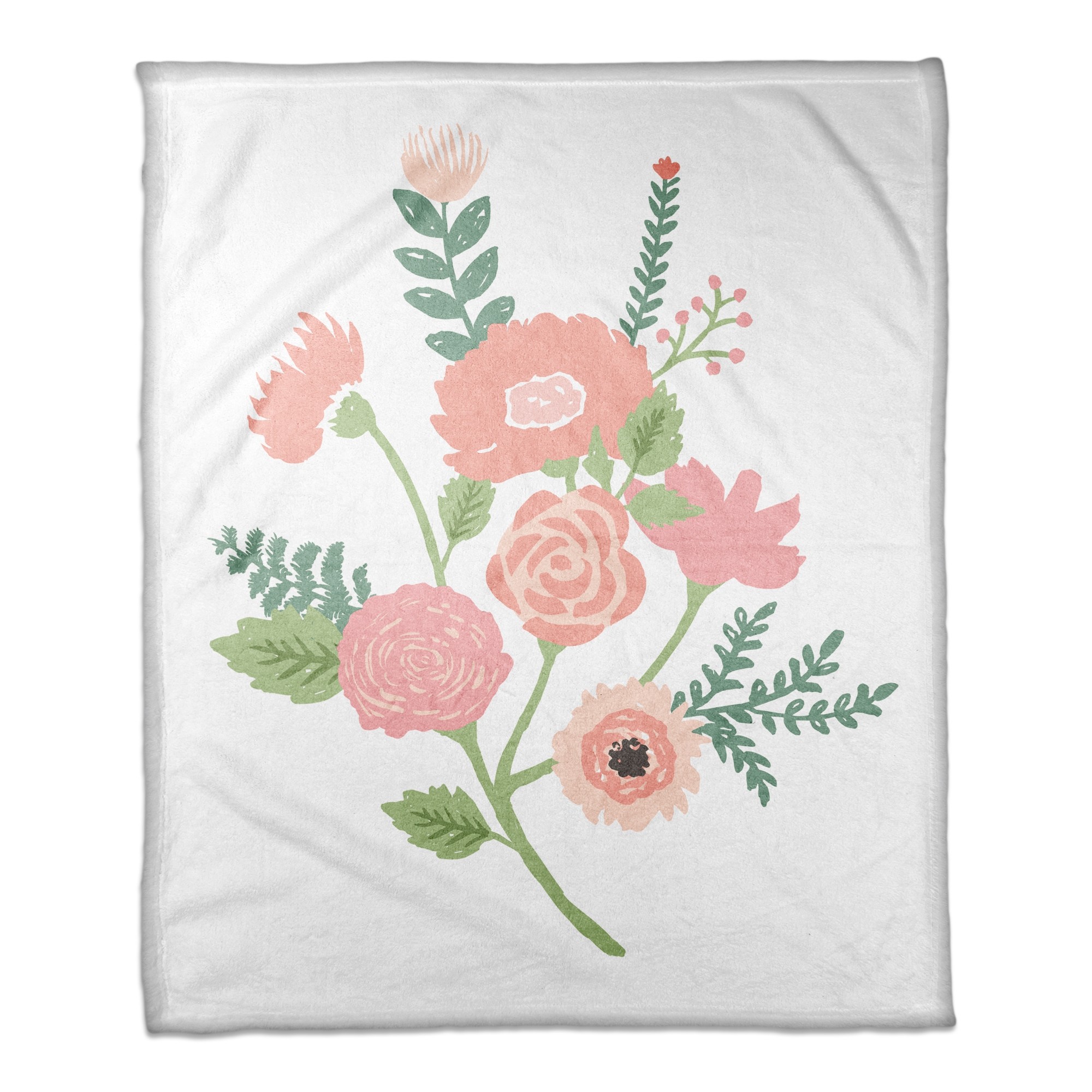 Floral Bouquet Throw Blanket