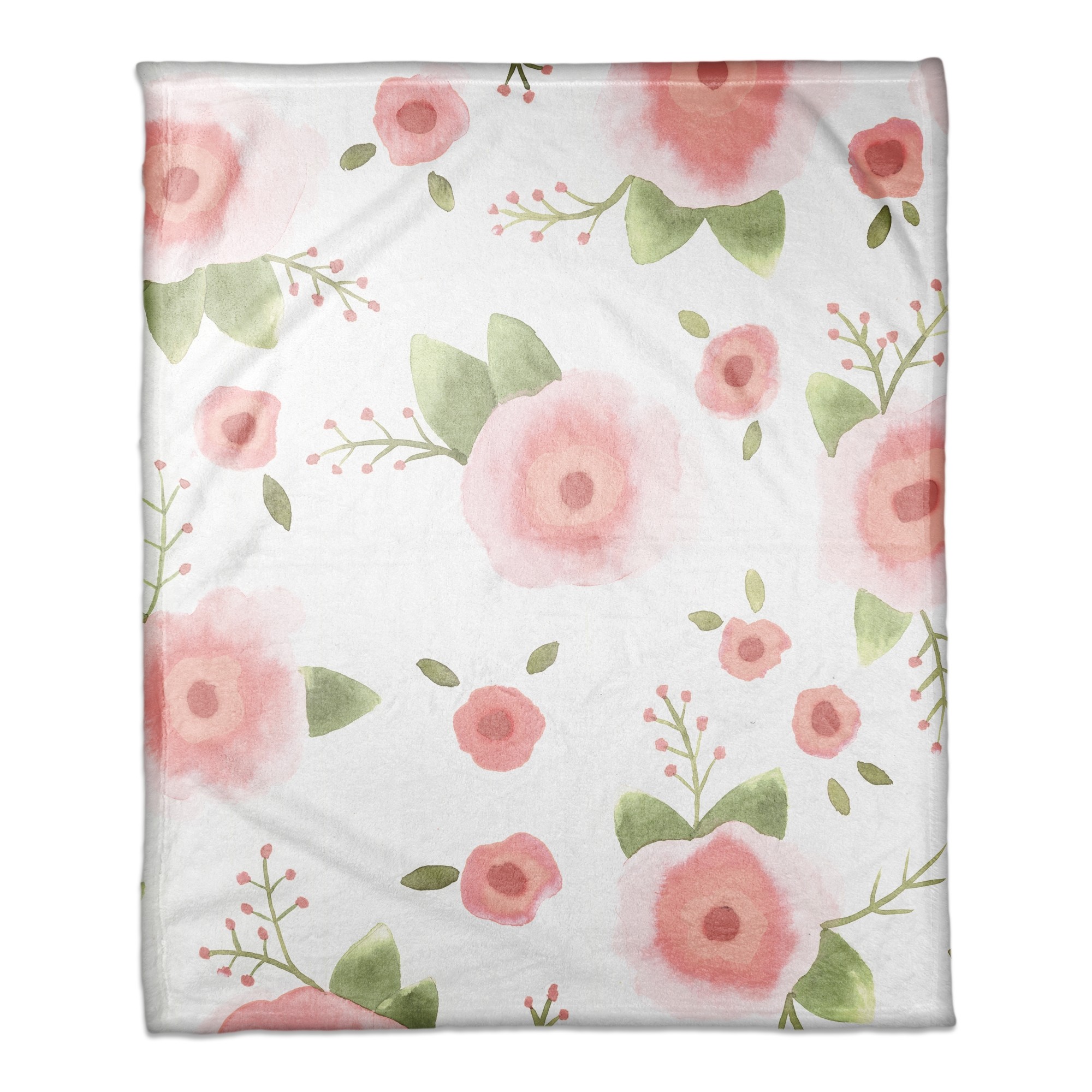 Light Pink Watercolor  Throw Blanket