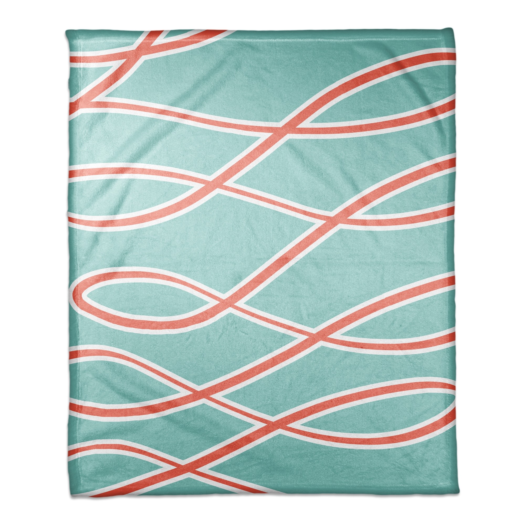 Coral Swirl Throw Blanket