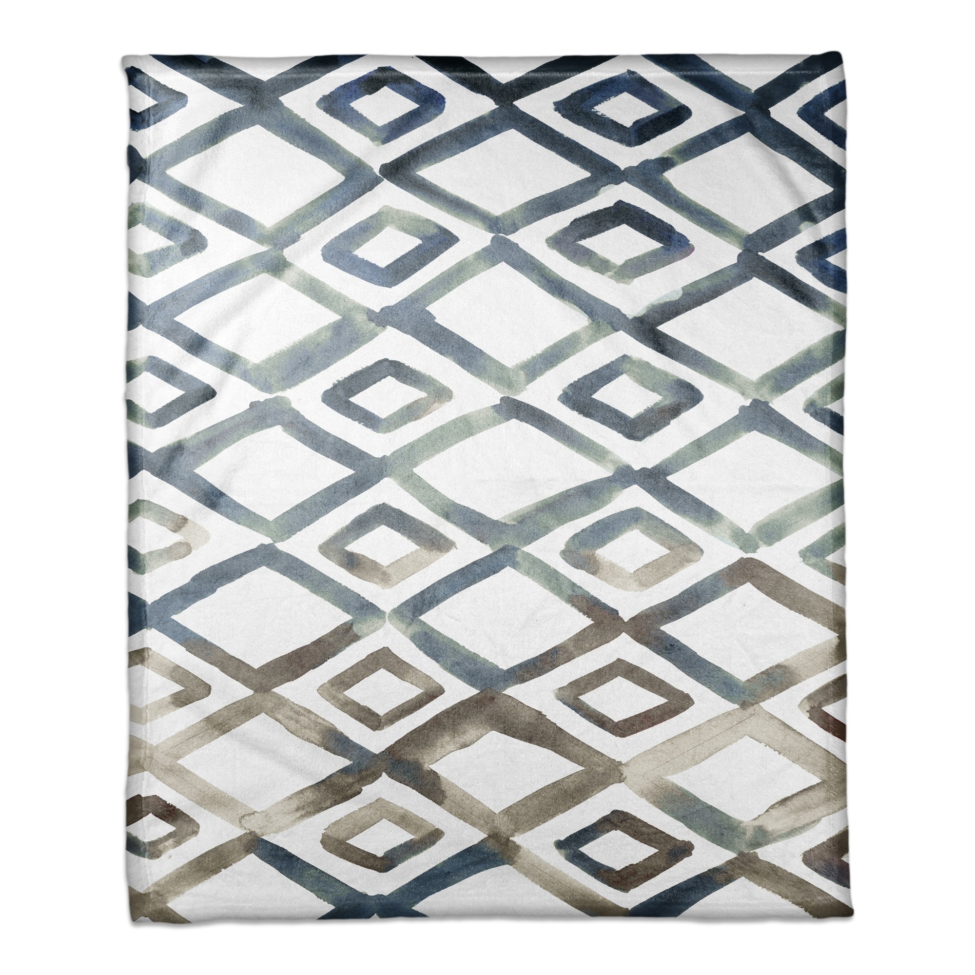 Watercolor Diamonds Throw Blanket