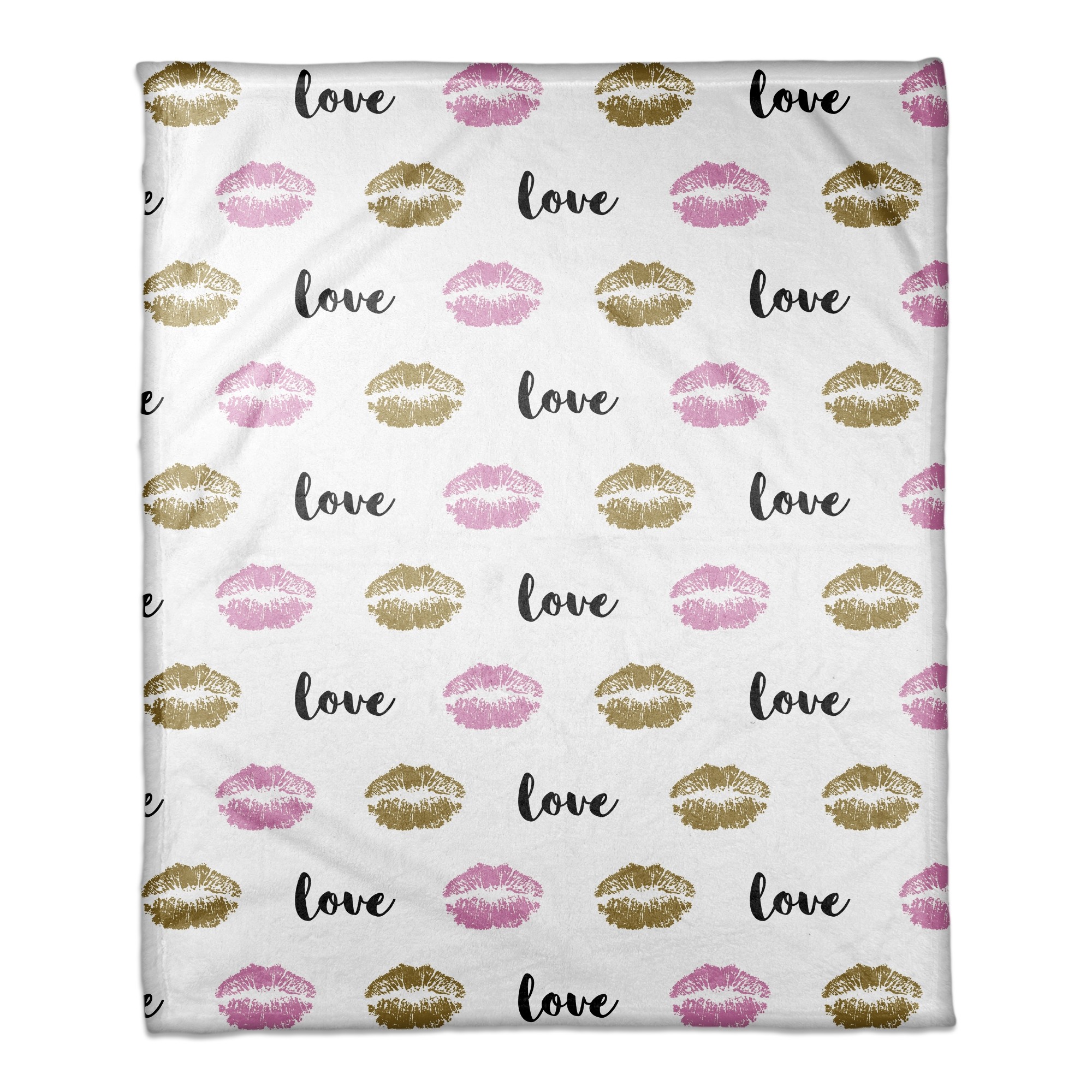 Love Lips 50x60 Throw Blanket