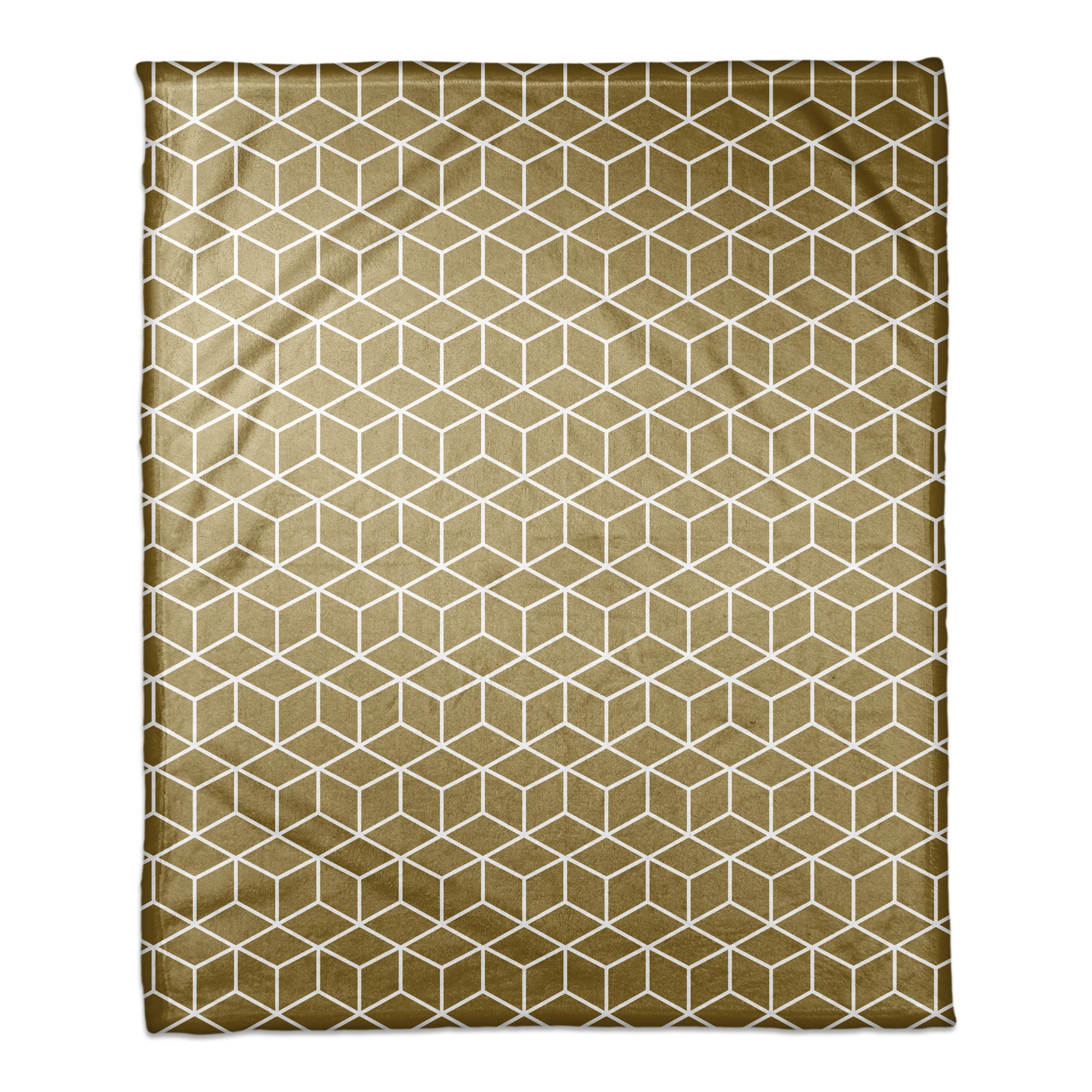 Golden Squares 50x60 Throw Blanket