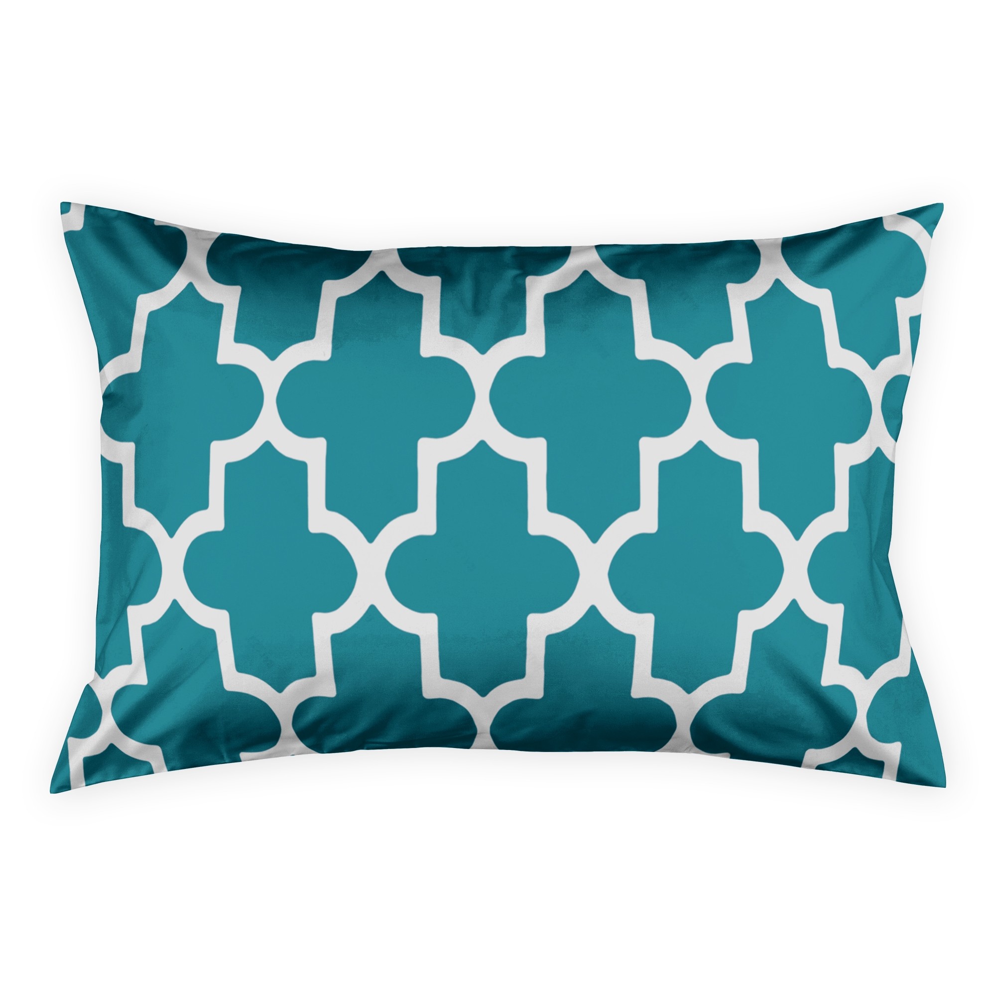 Aqua Quatrefoil Sham