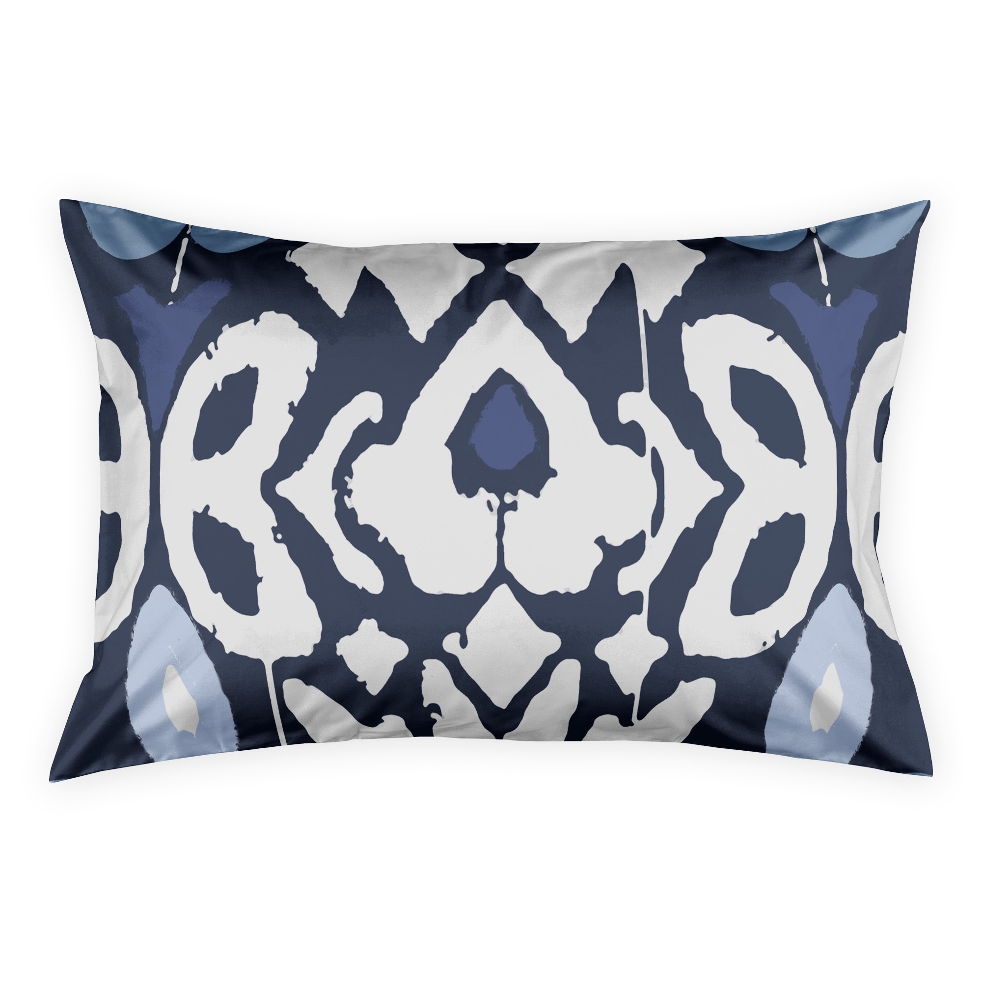 Navy Ikat Sham