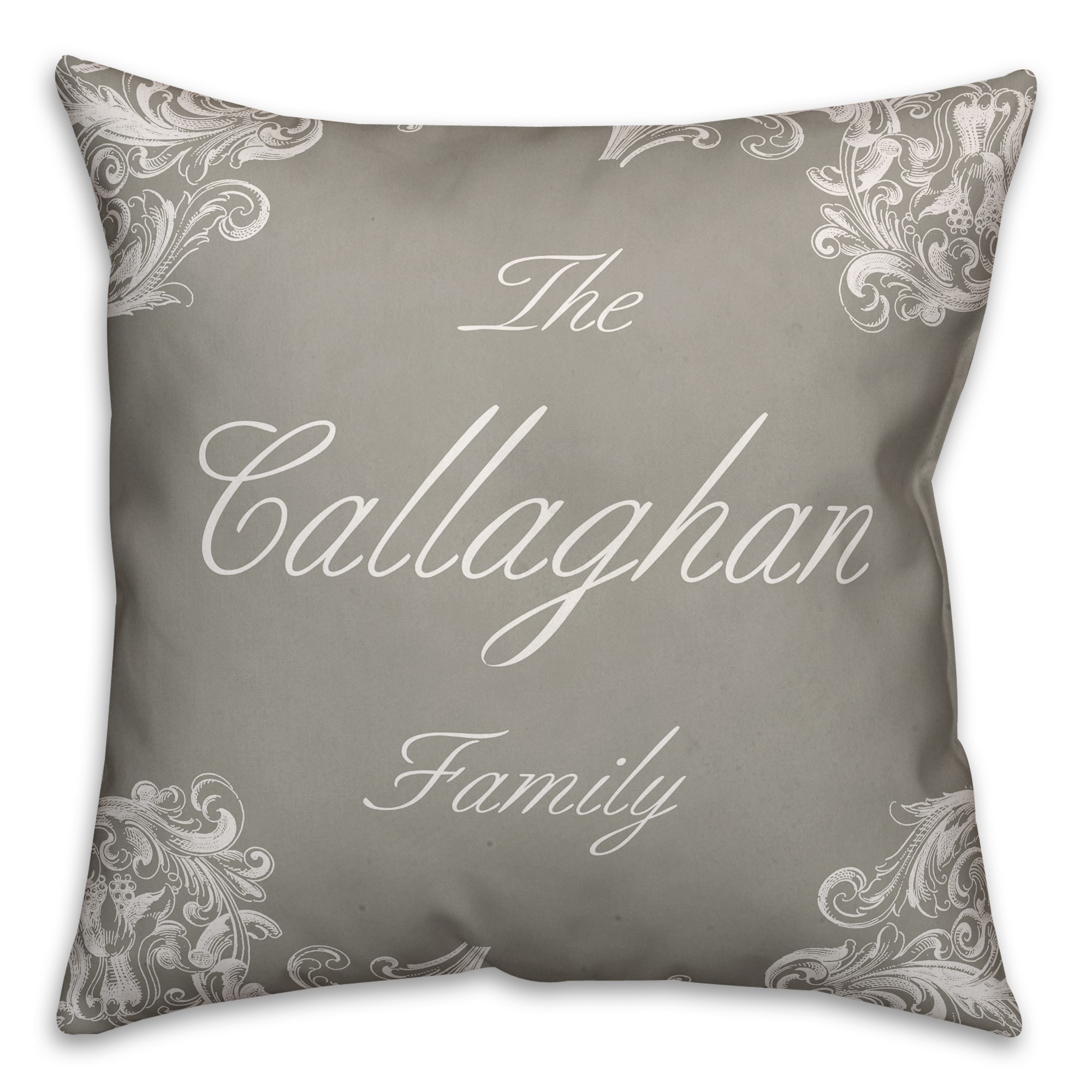 Brown Lace 18x18 Personalized Throw Pillow