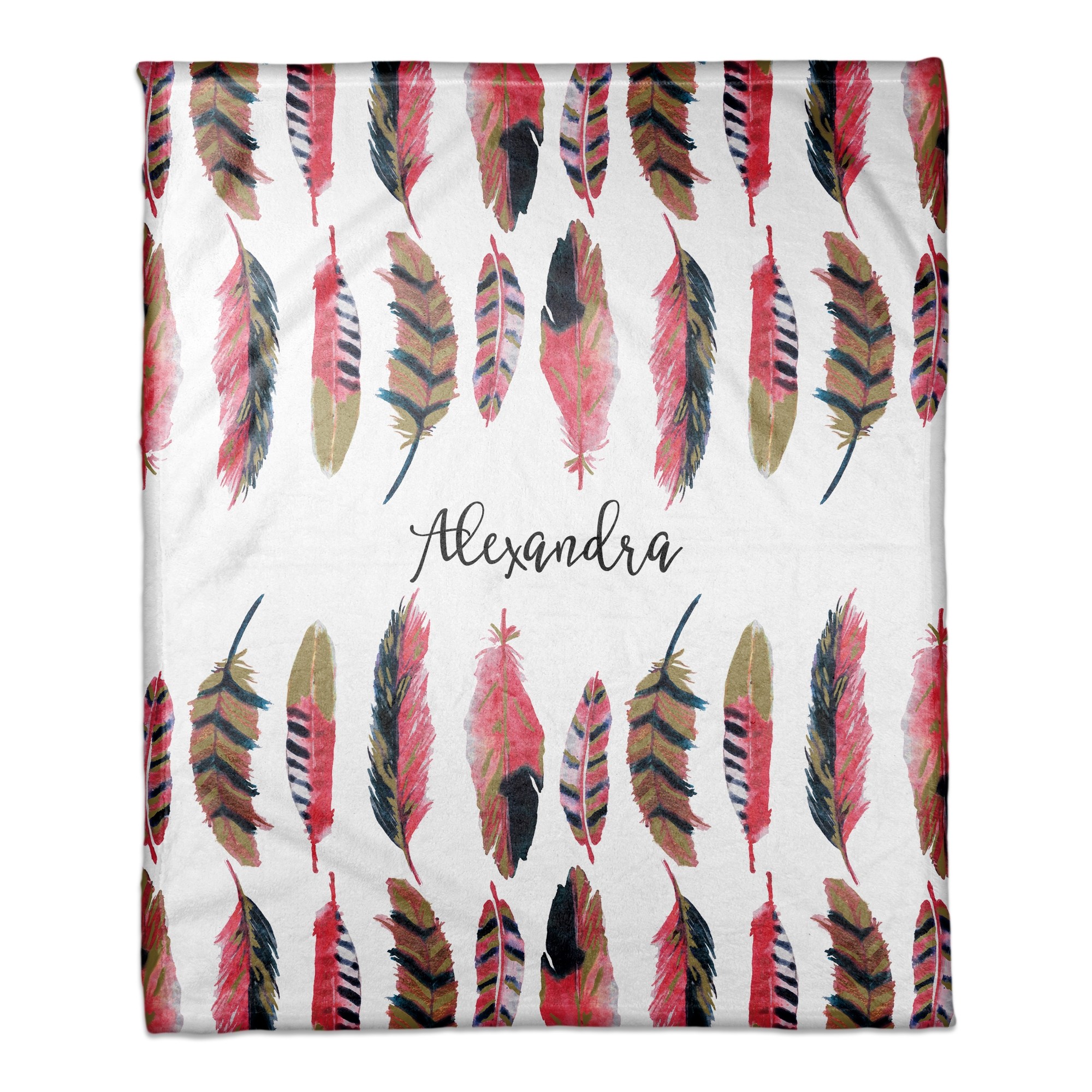 Wild Feather 50x60 Personalized Throw Blanket