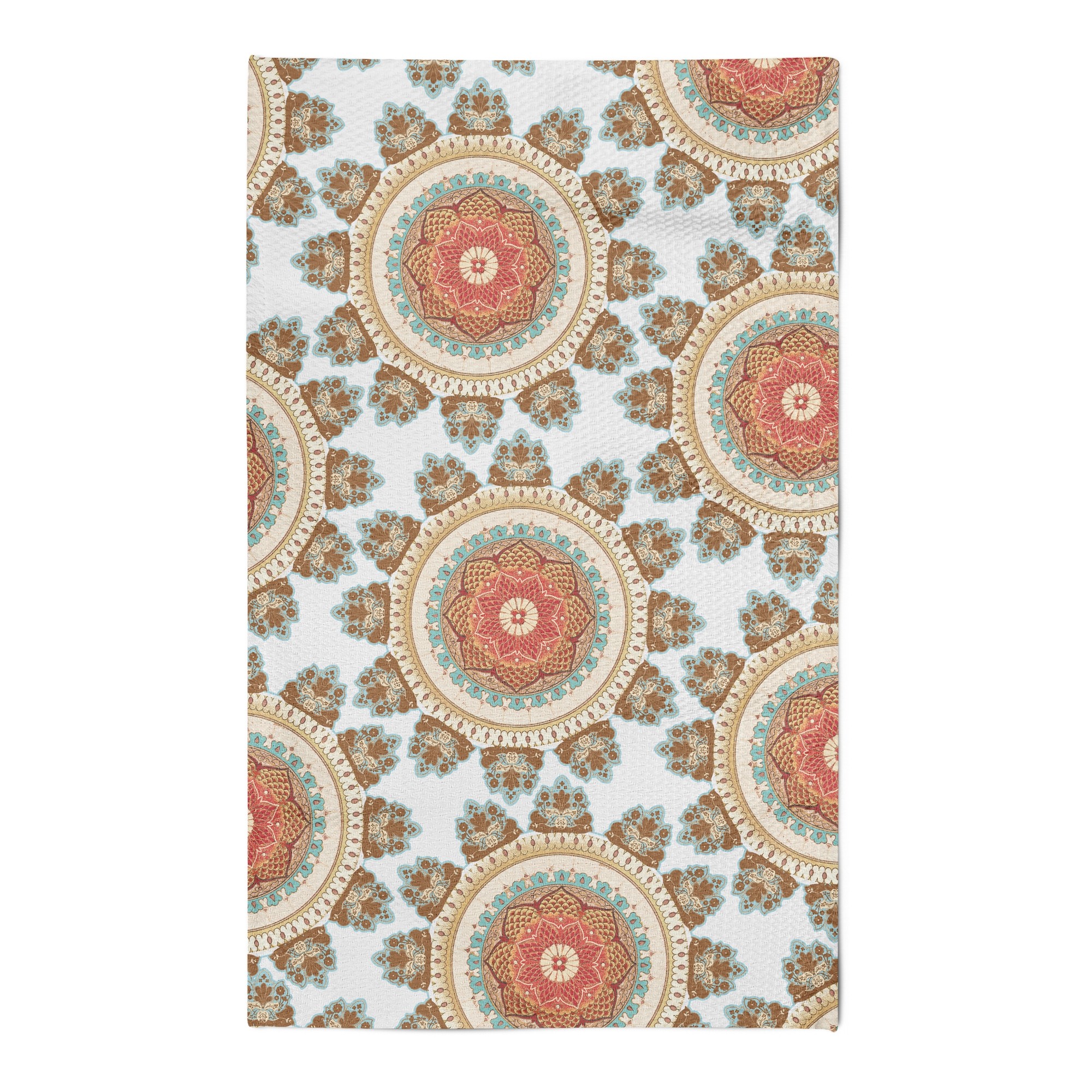 Orange Mandala 3x5 Area Rug