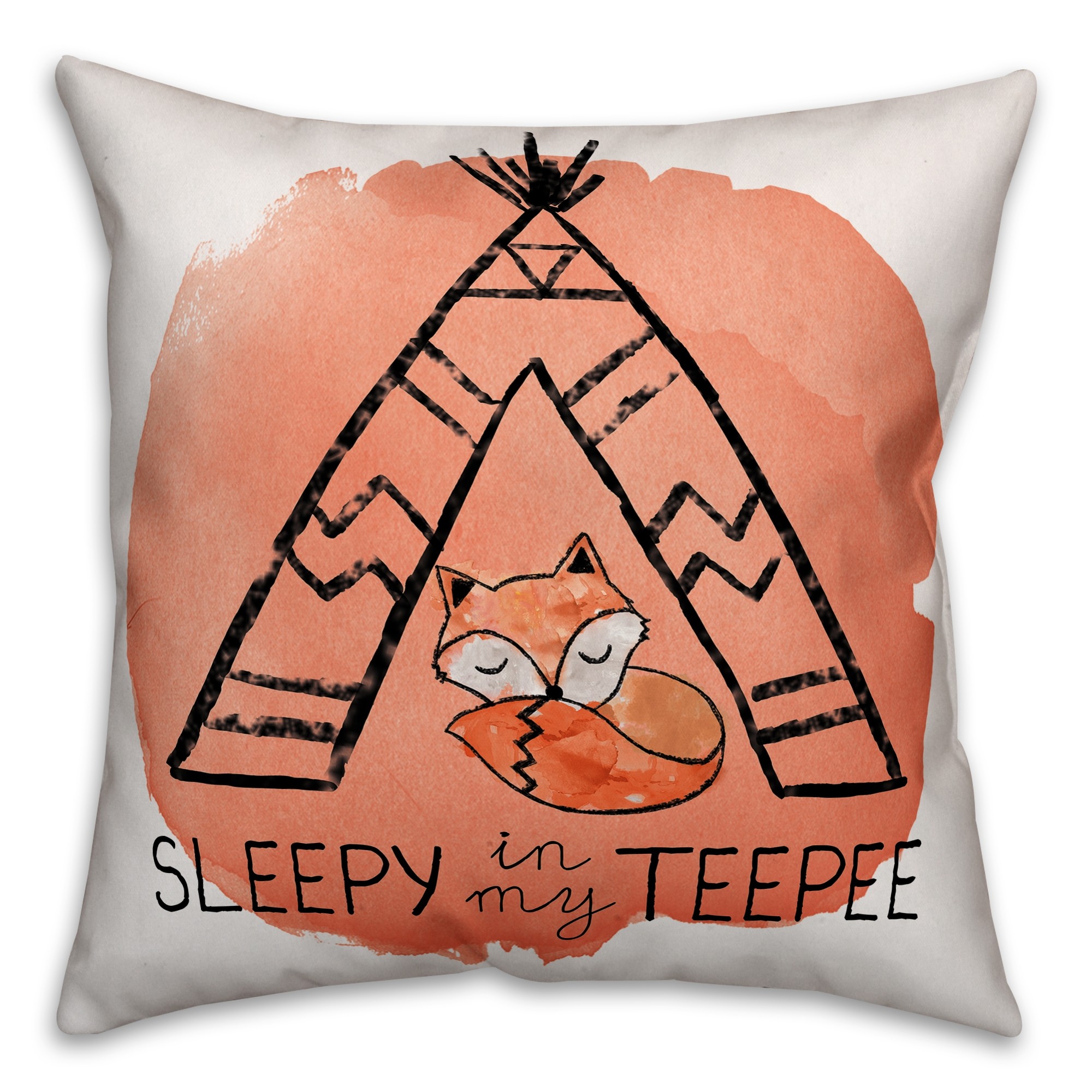 Sleepy Teepee Throw Pillow