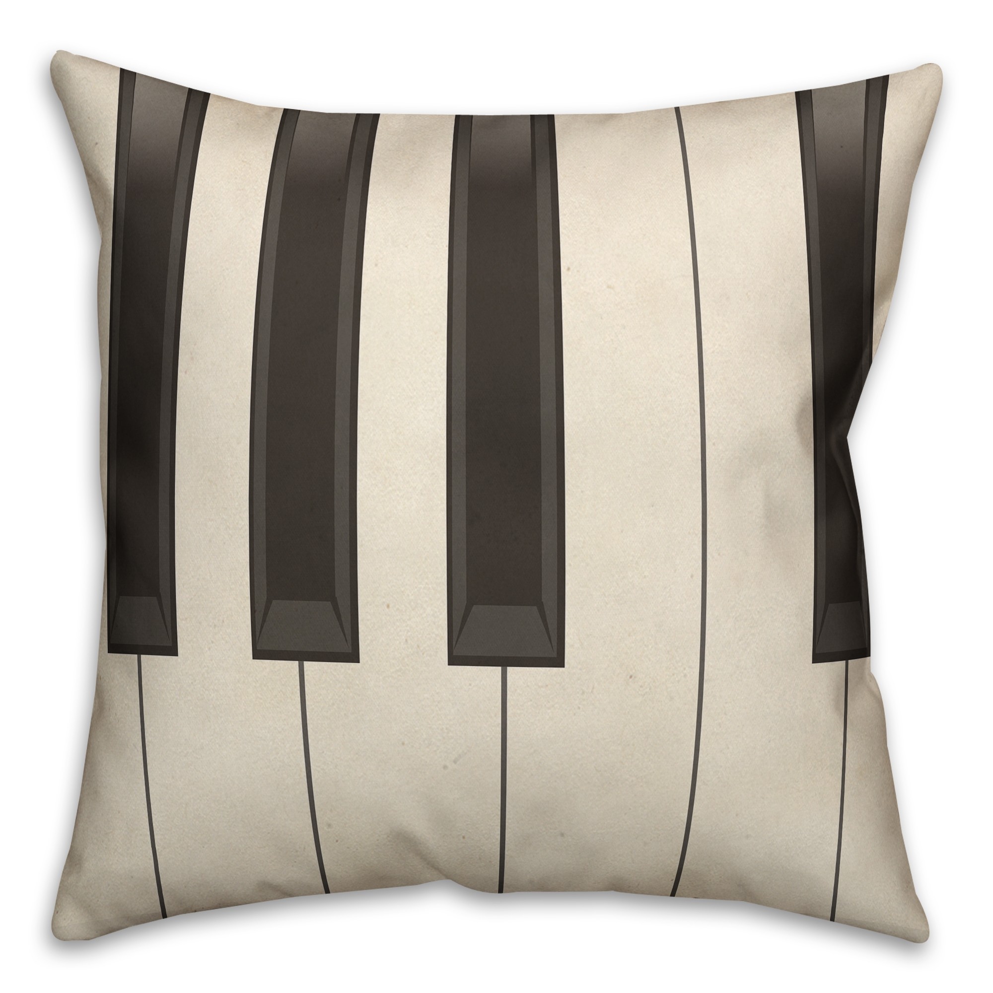 Piano Keys 18x18 Faux Suede Throw Pillow