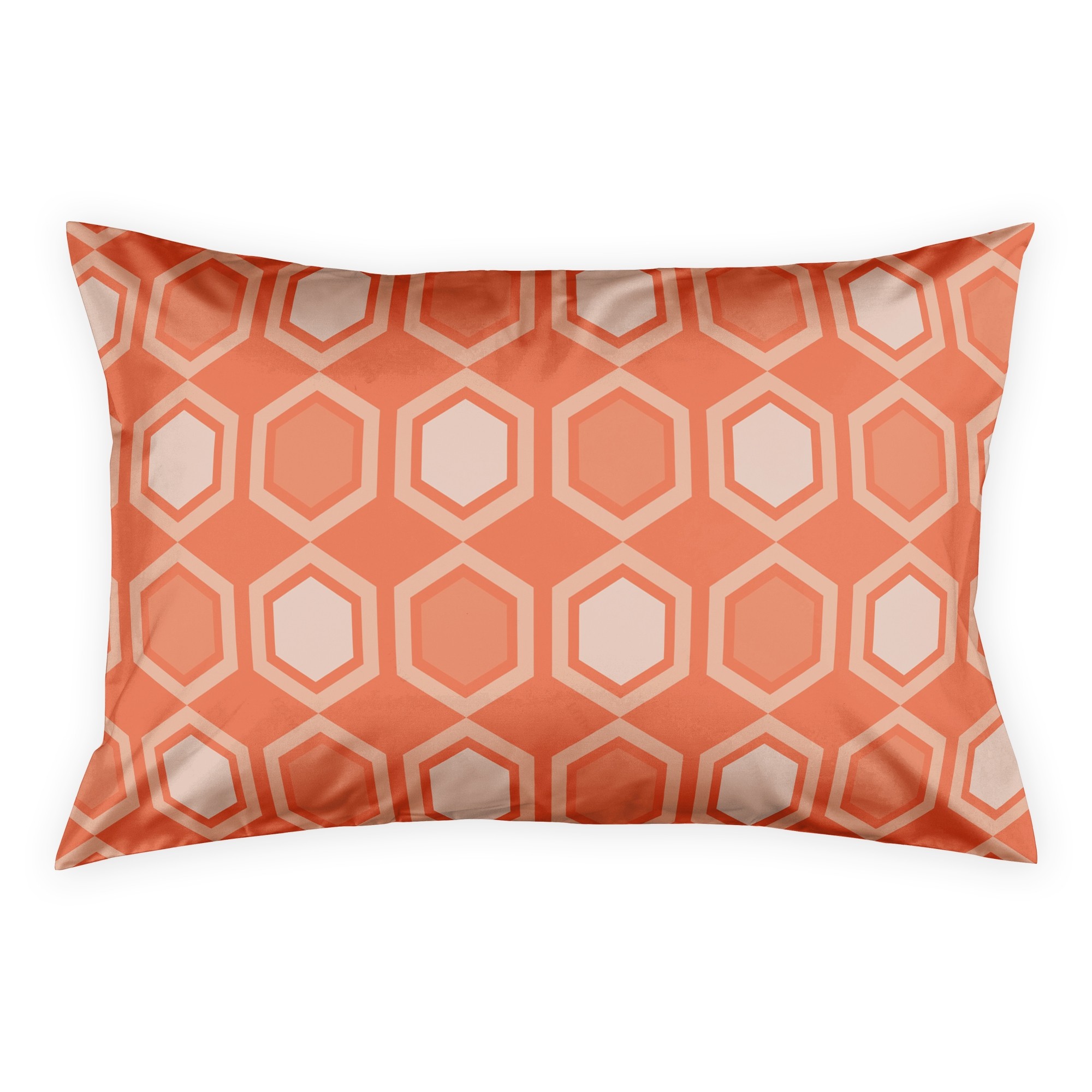 Preppy Orange Hexagon Sham