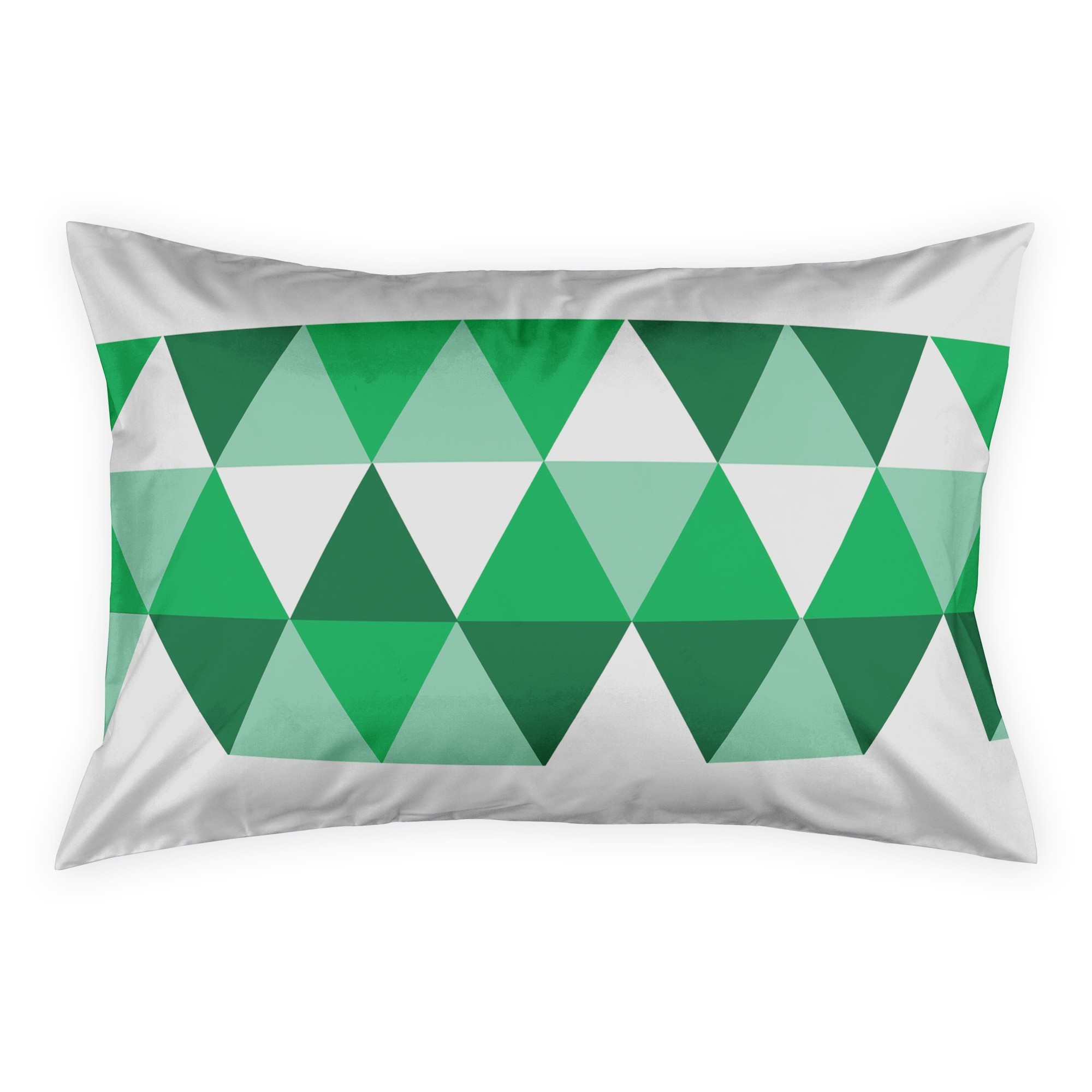 Preppy Green Triangle Sham