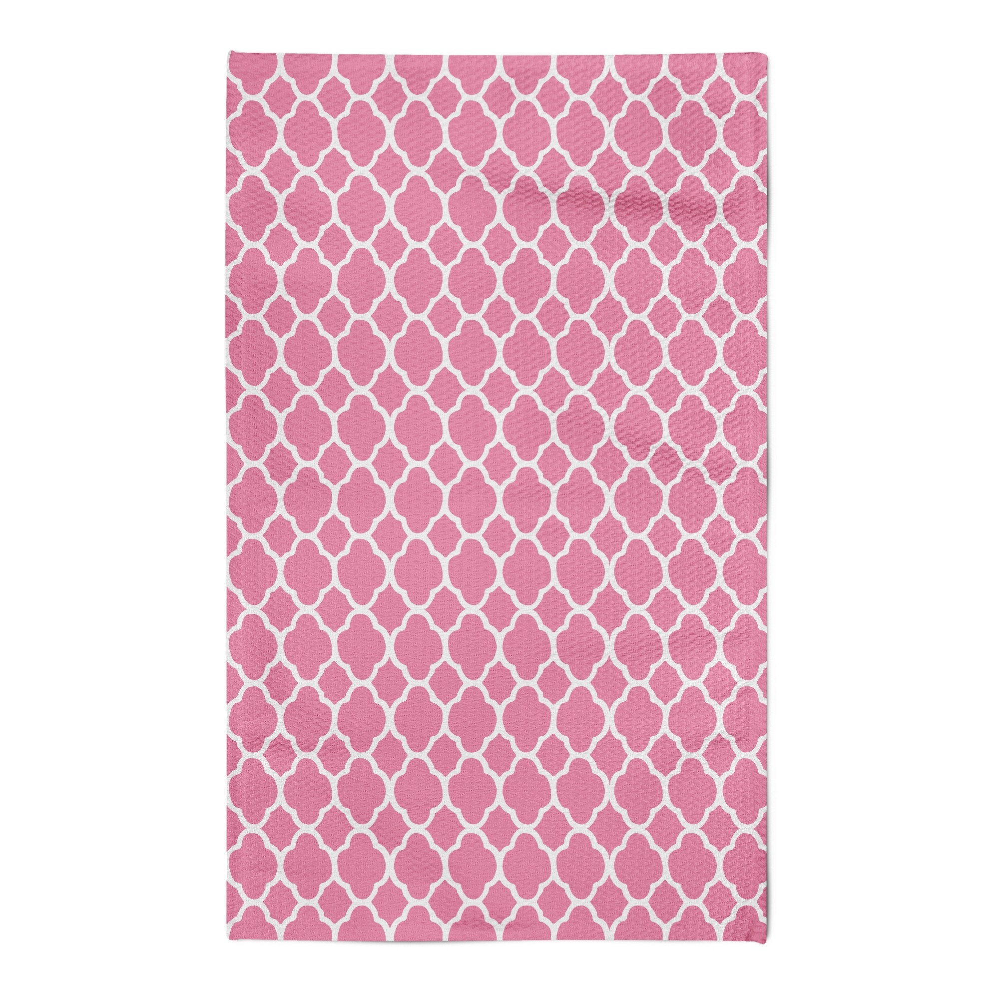 Preppy Pink Quatrefoil 3x5 Area Rug