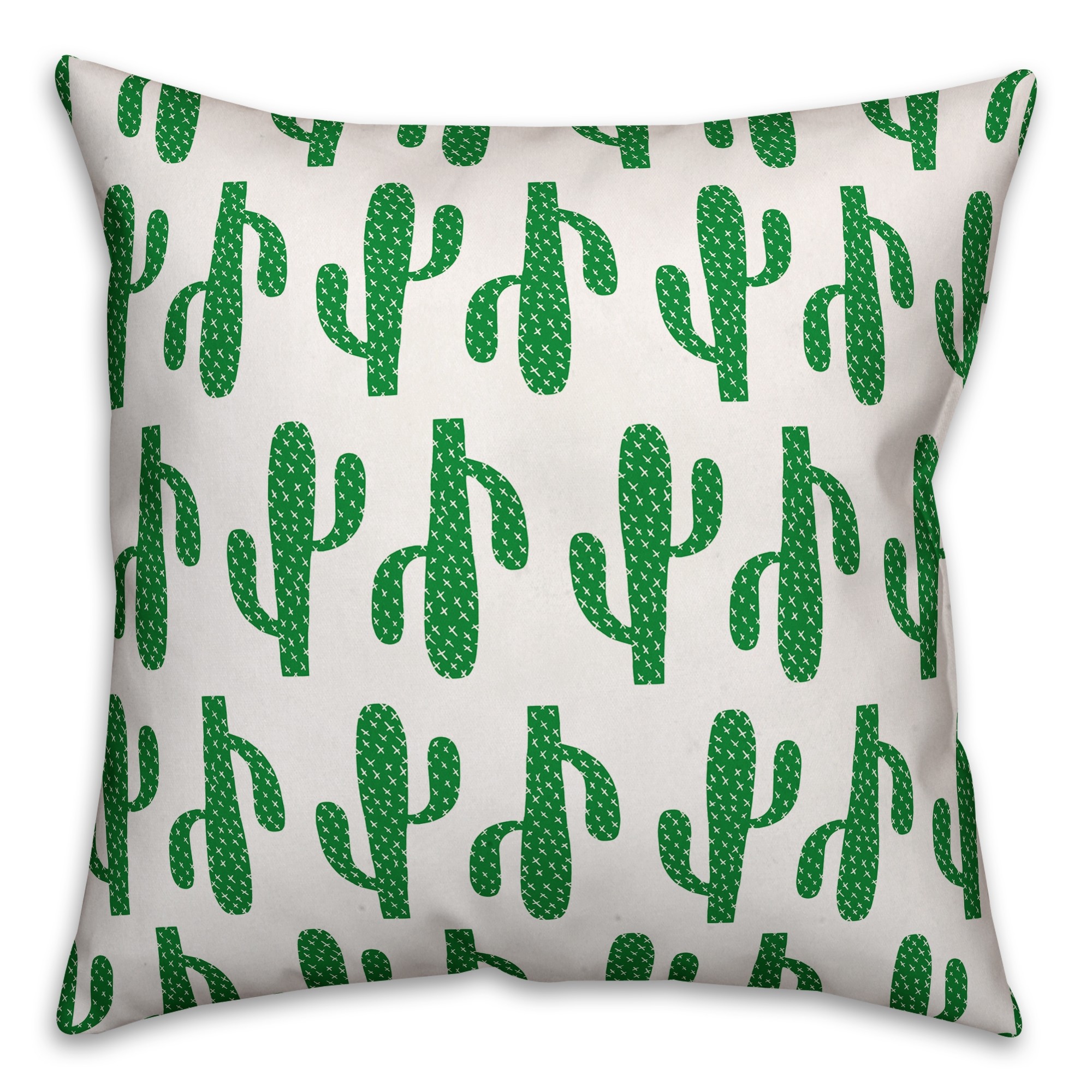 Preppy Cacti Friends Throw Pillow