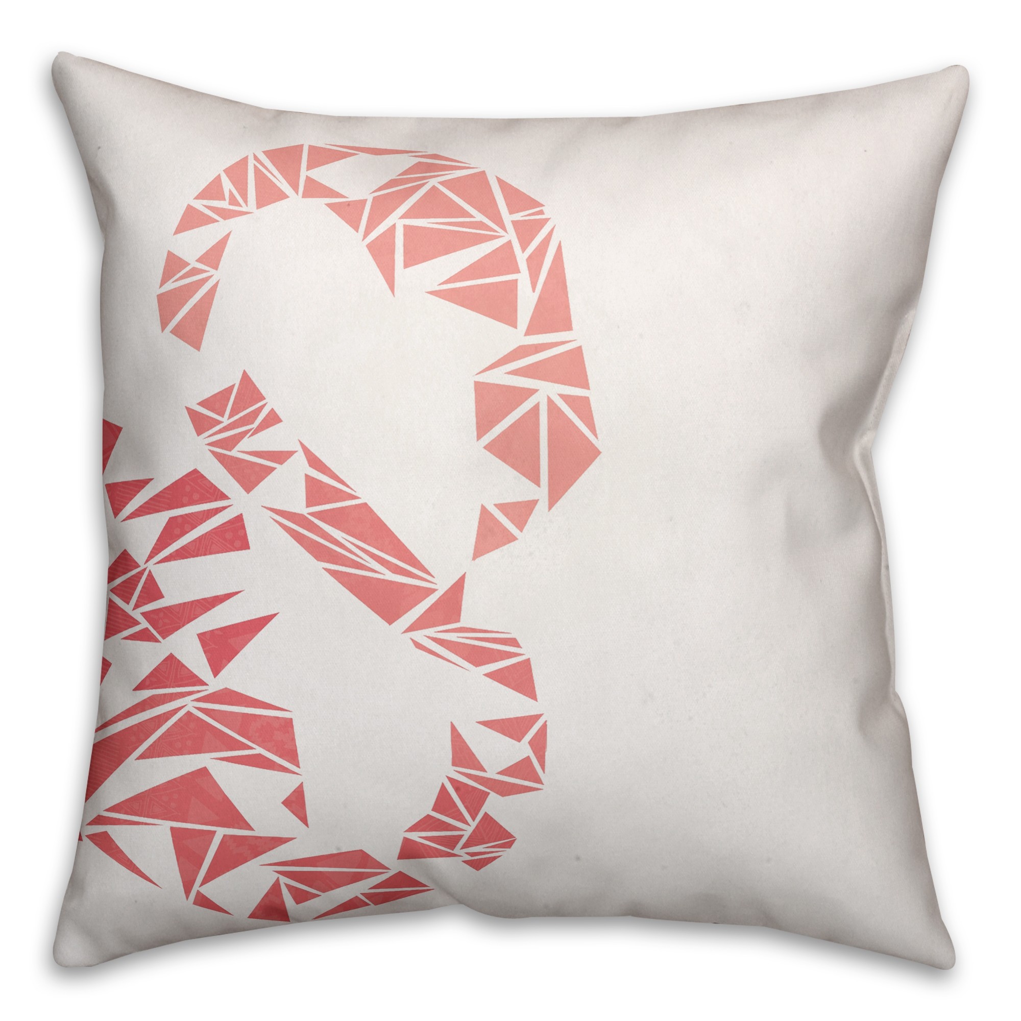 Preppy Geo Flamingo Throw Pillow