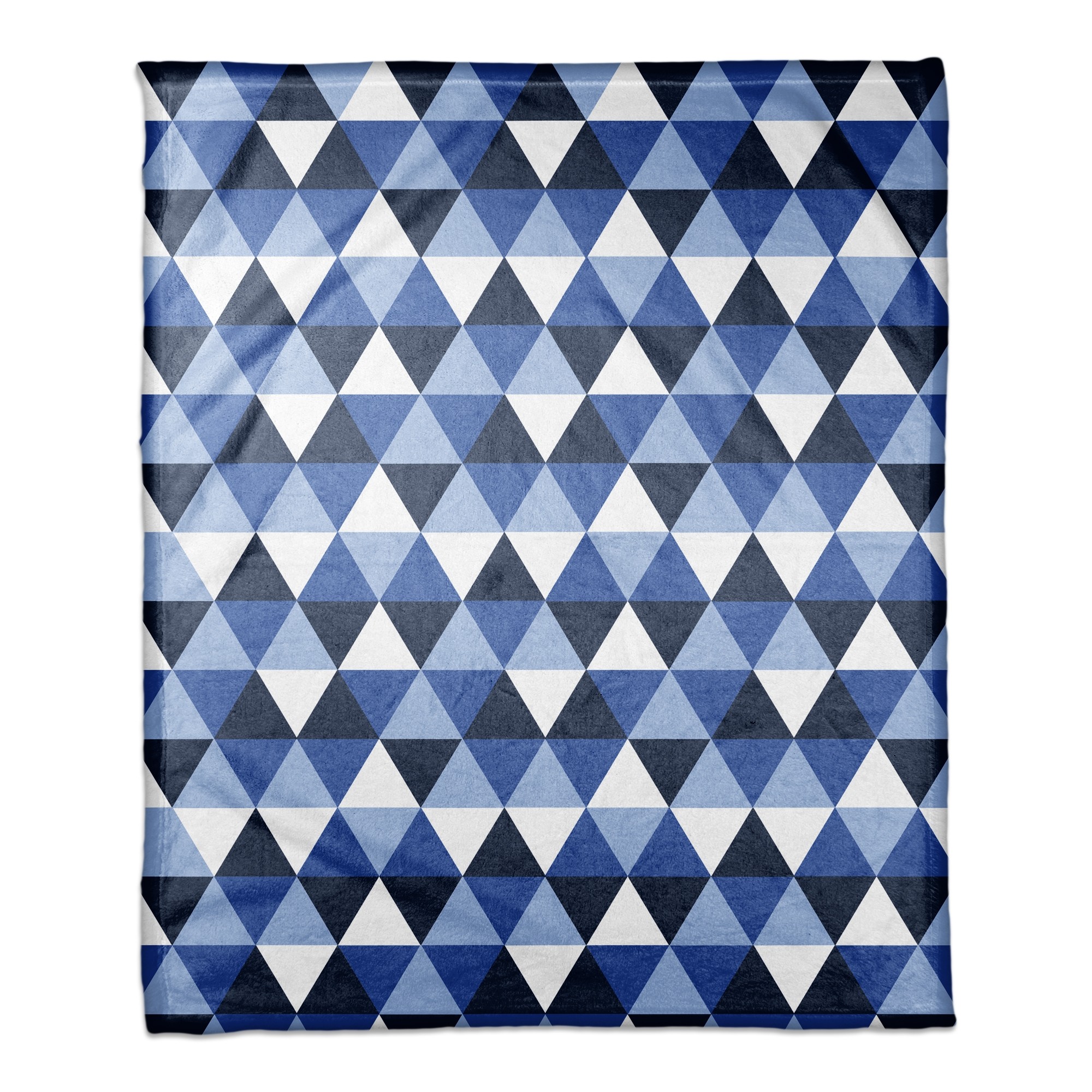Preppy Blue Triangles 50x60 Throw Blanket