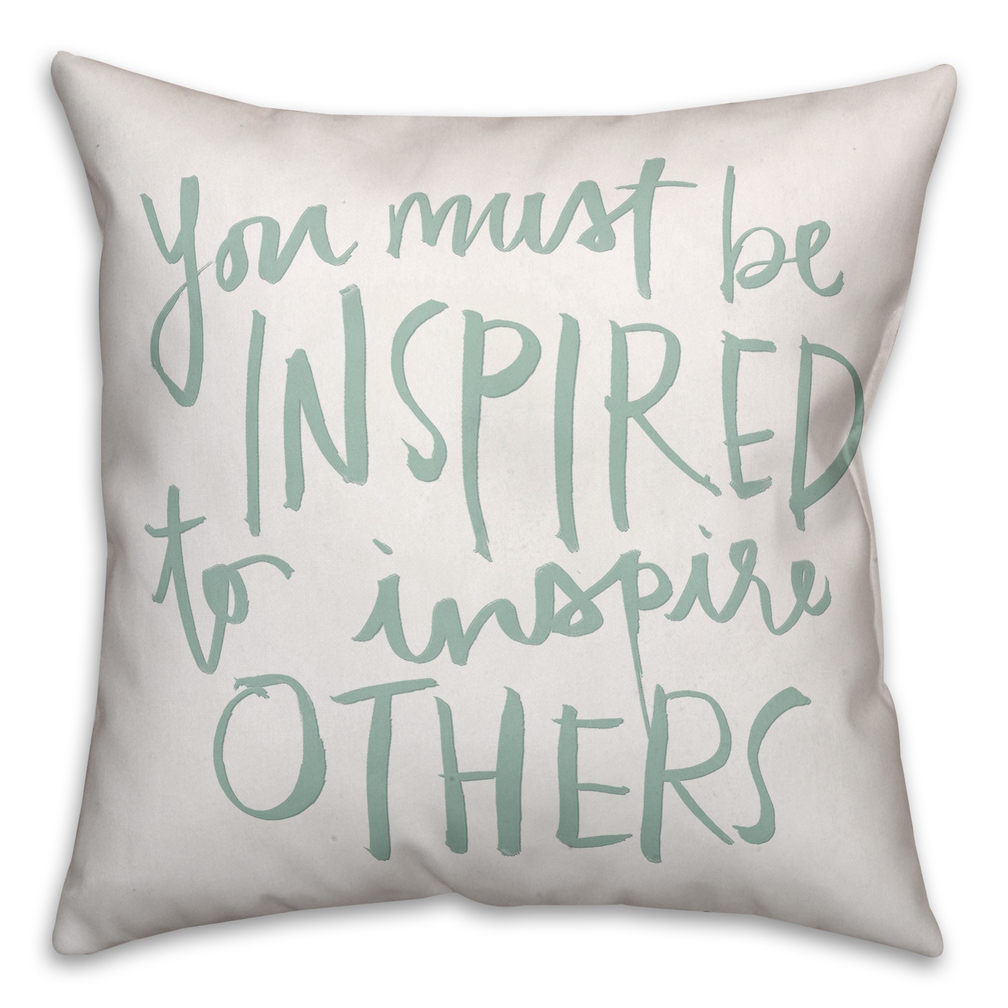 Inspire Others 18x18 Faux Suede Throw Pillow