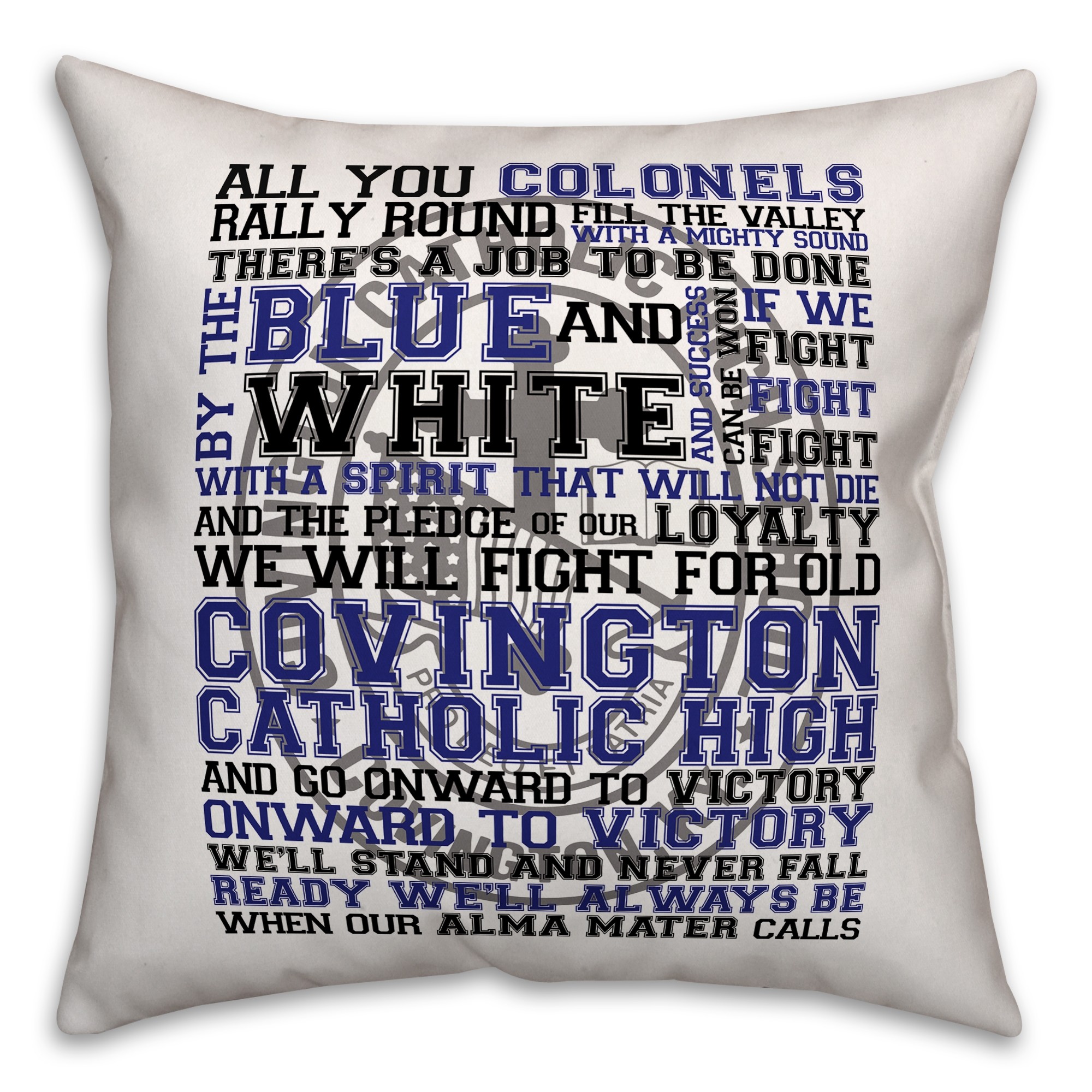 School Fight Song 18x18 Throw Pillow