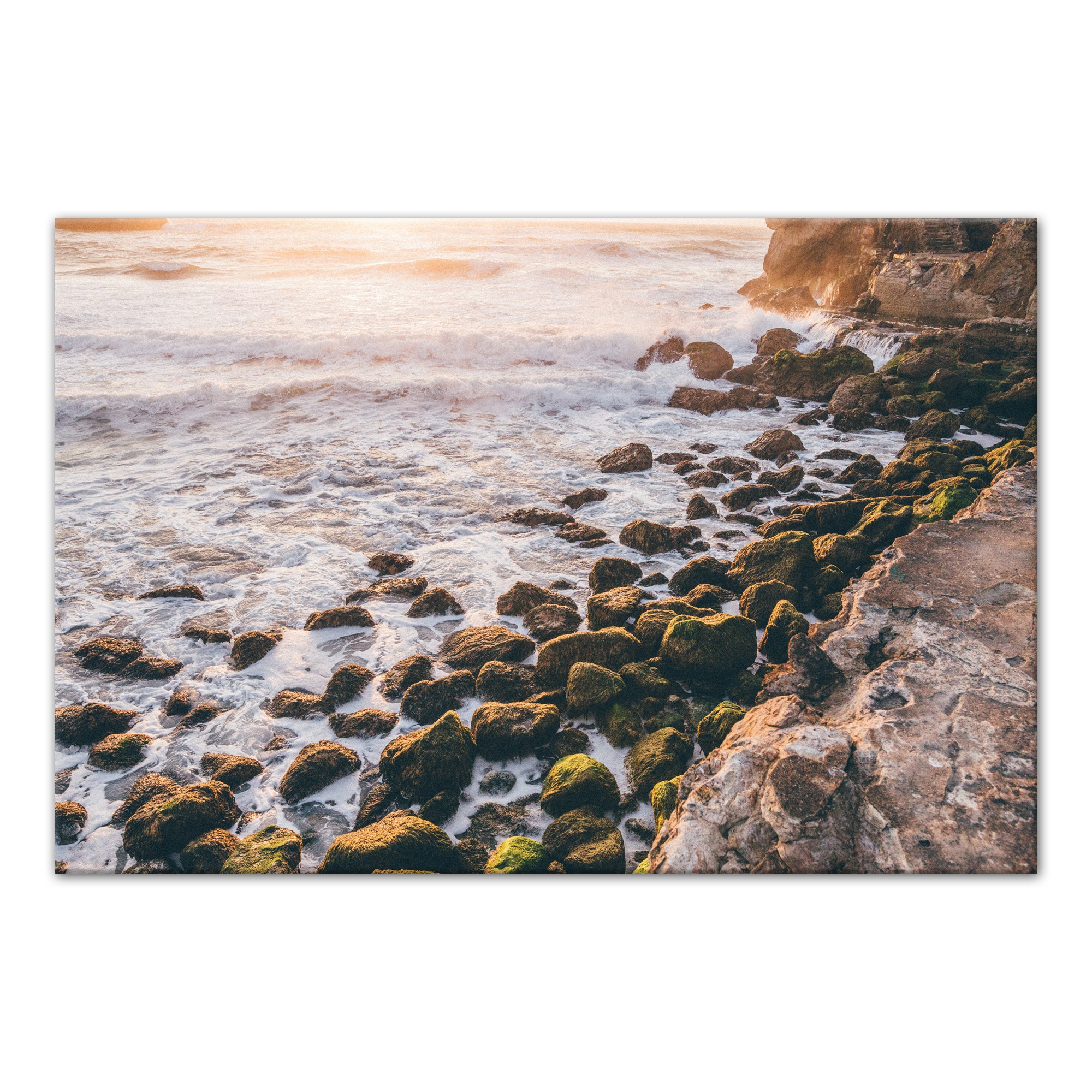 Sunset Rocky Moss 36x24 Canvas