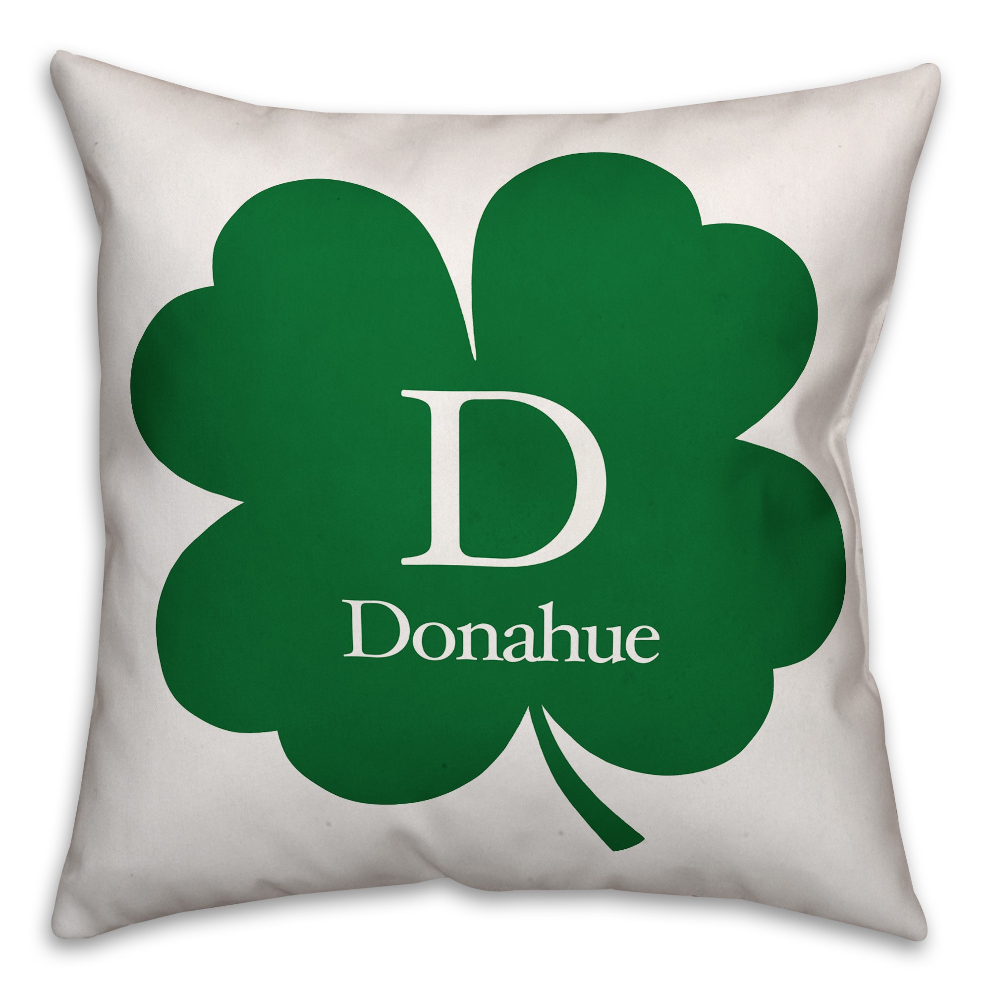 Family Clover 18x18 Personalized Throw Pillow