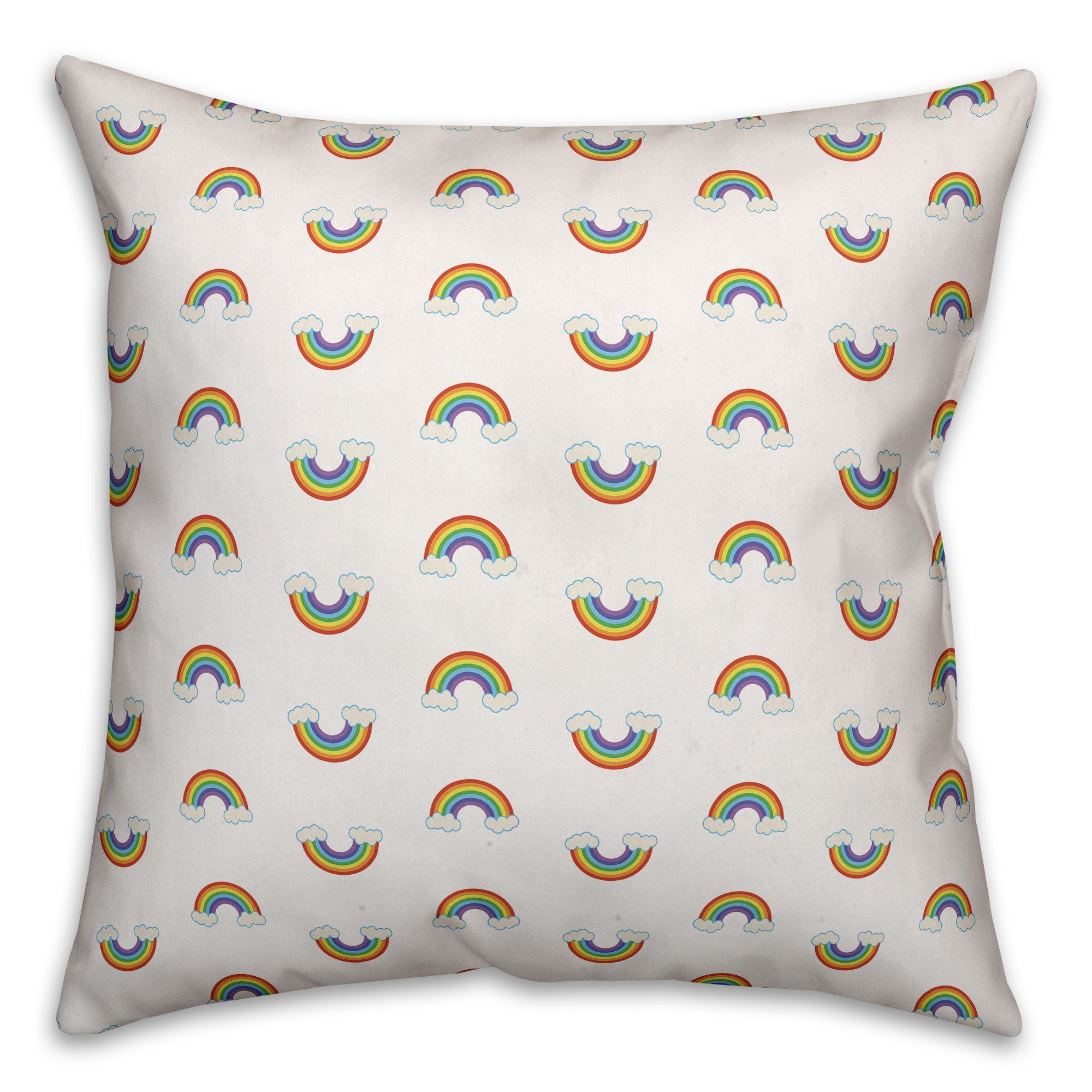 Rainbow Pattern 18x18 Throw Pillow