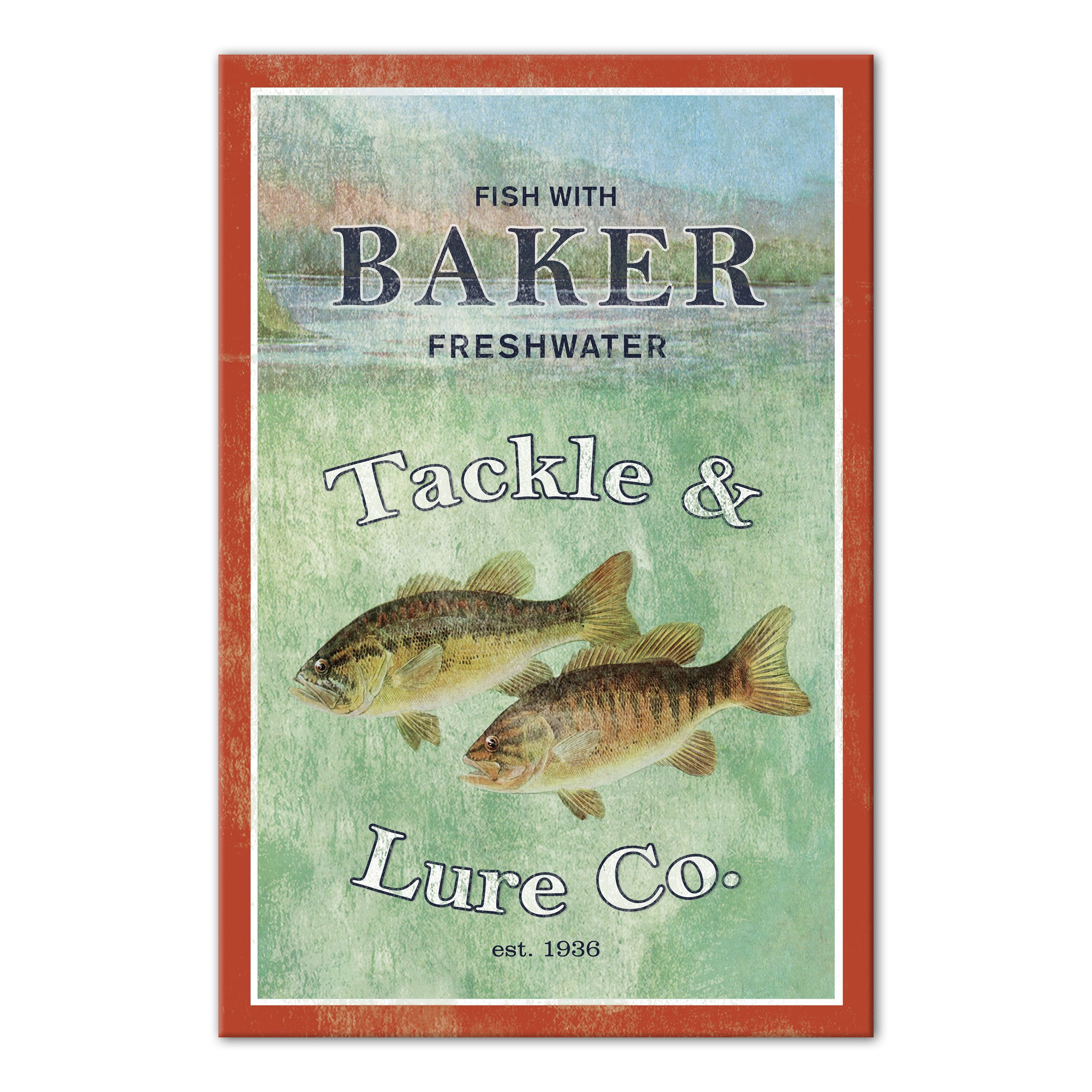 Baker Family Tackle and Lure 20x30 Canvas