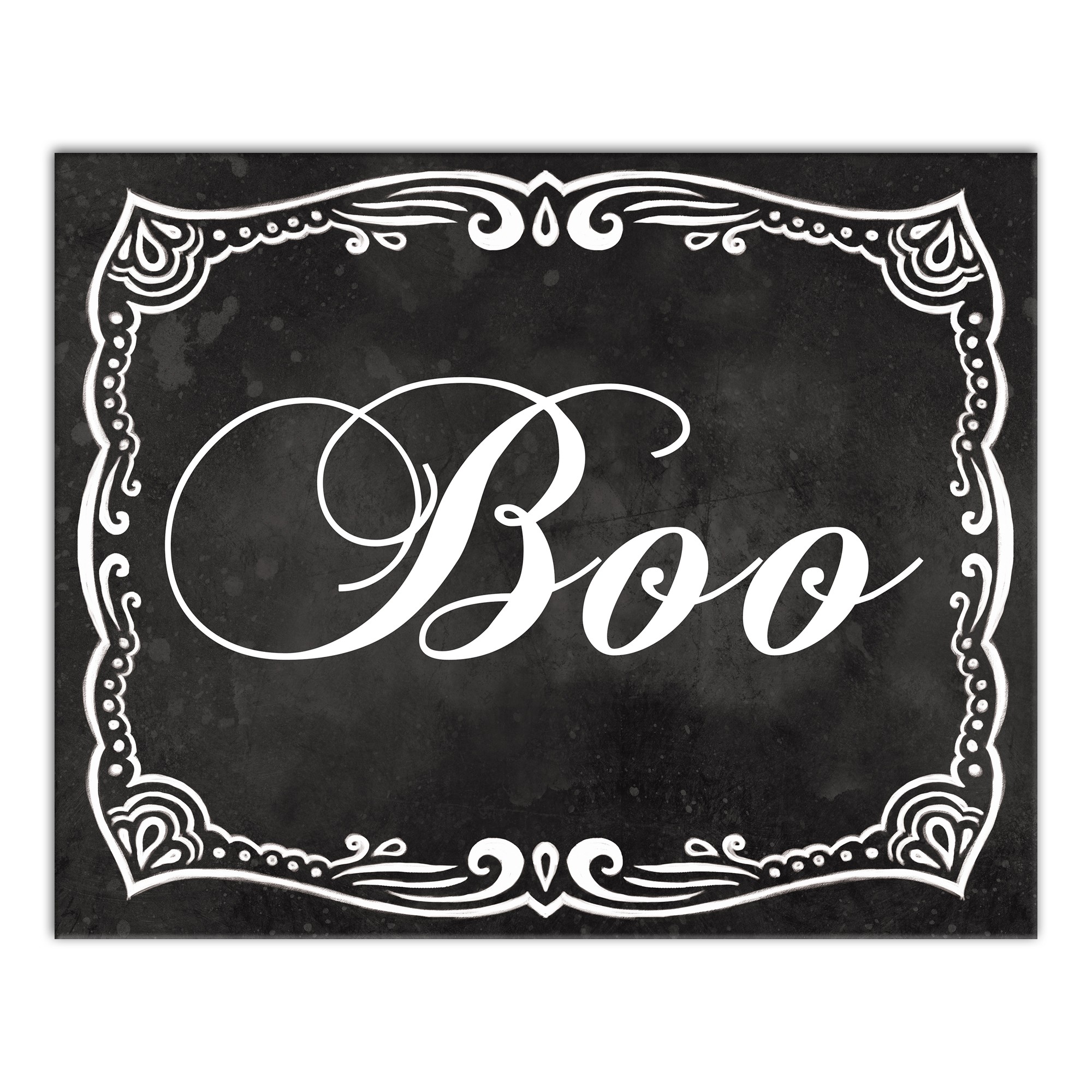 Boo 20x16 Canvas Wall Art