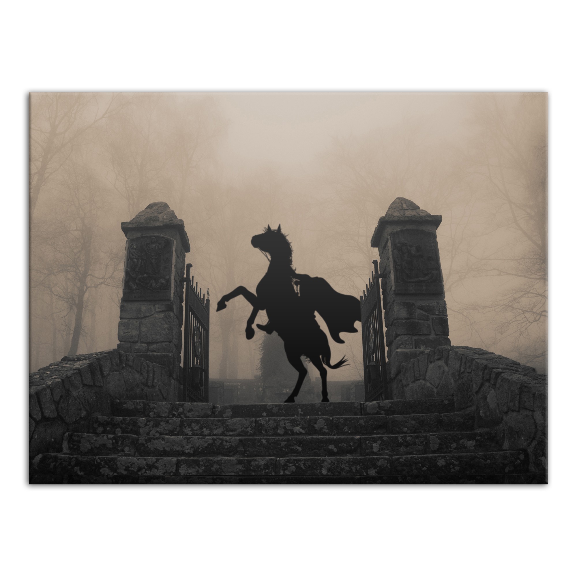 Haunted Cemetery 24x18 Canvas Wall Art