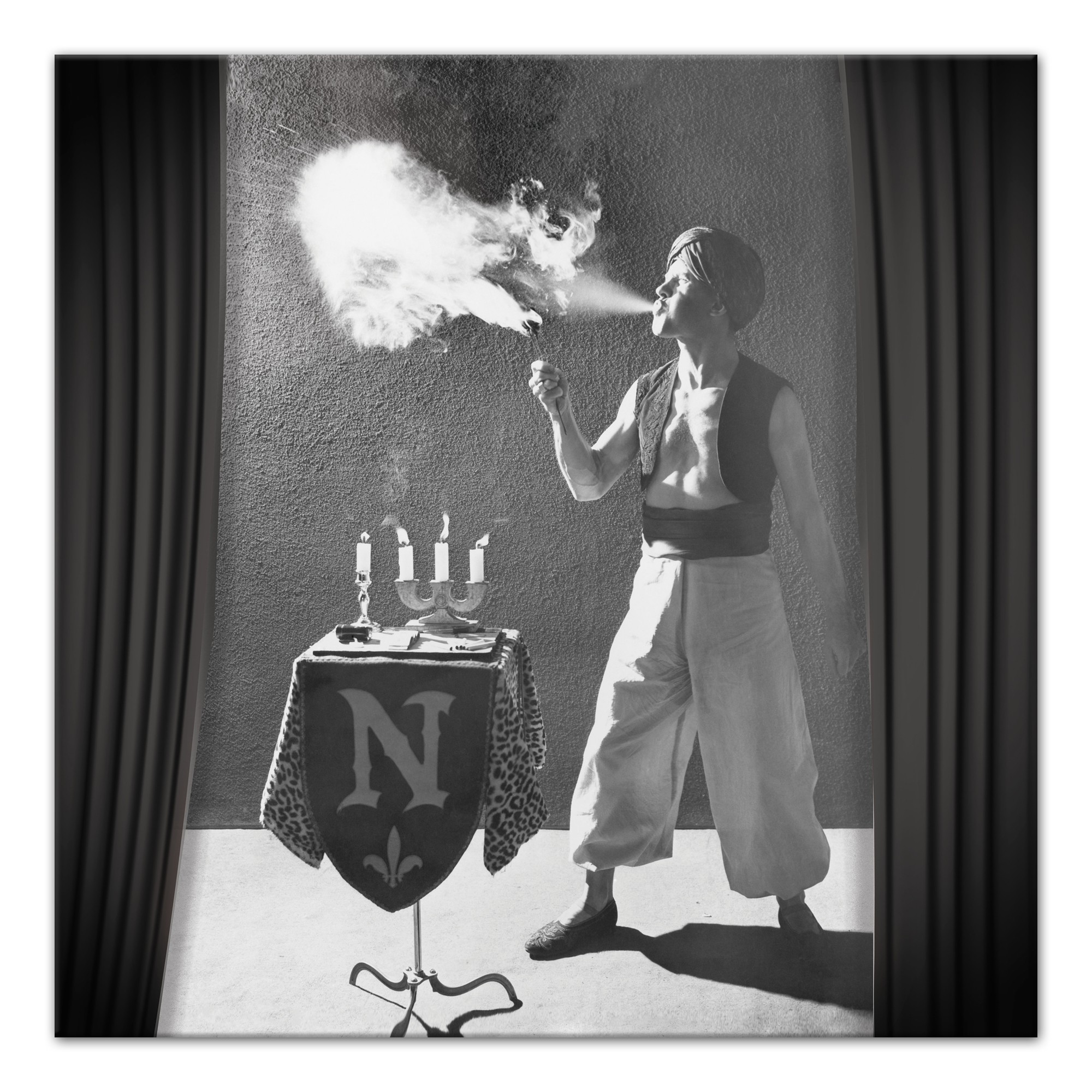 Circus Fire Breather 30x30 Canvas Wall Art