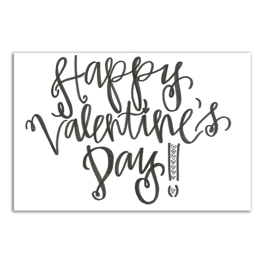 Happy Valentine's Day 24x16 Canvas Wall Art