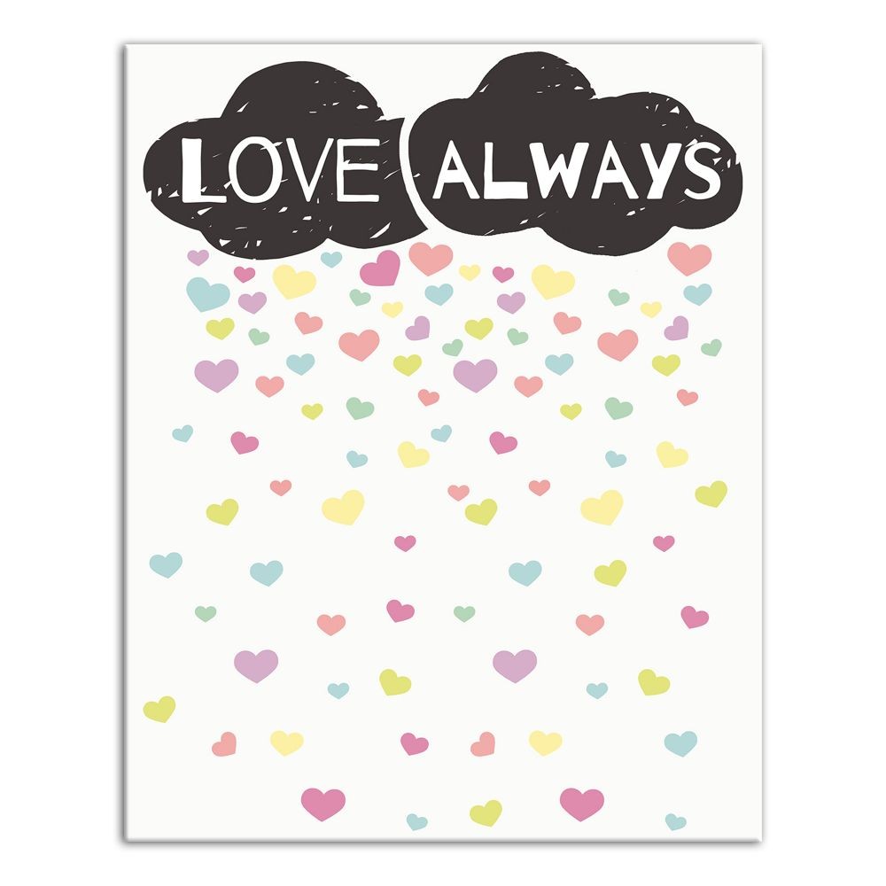 Love Always Clouds 8x10 Canvas Wall Art