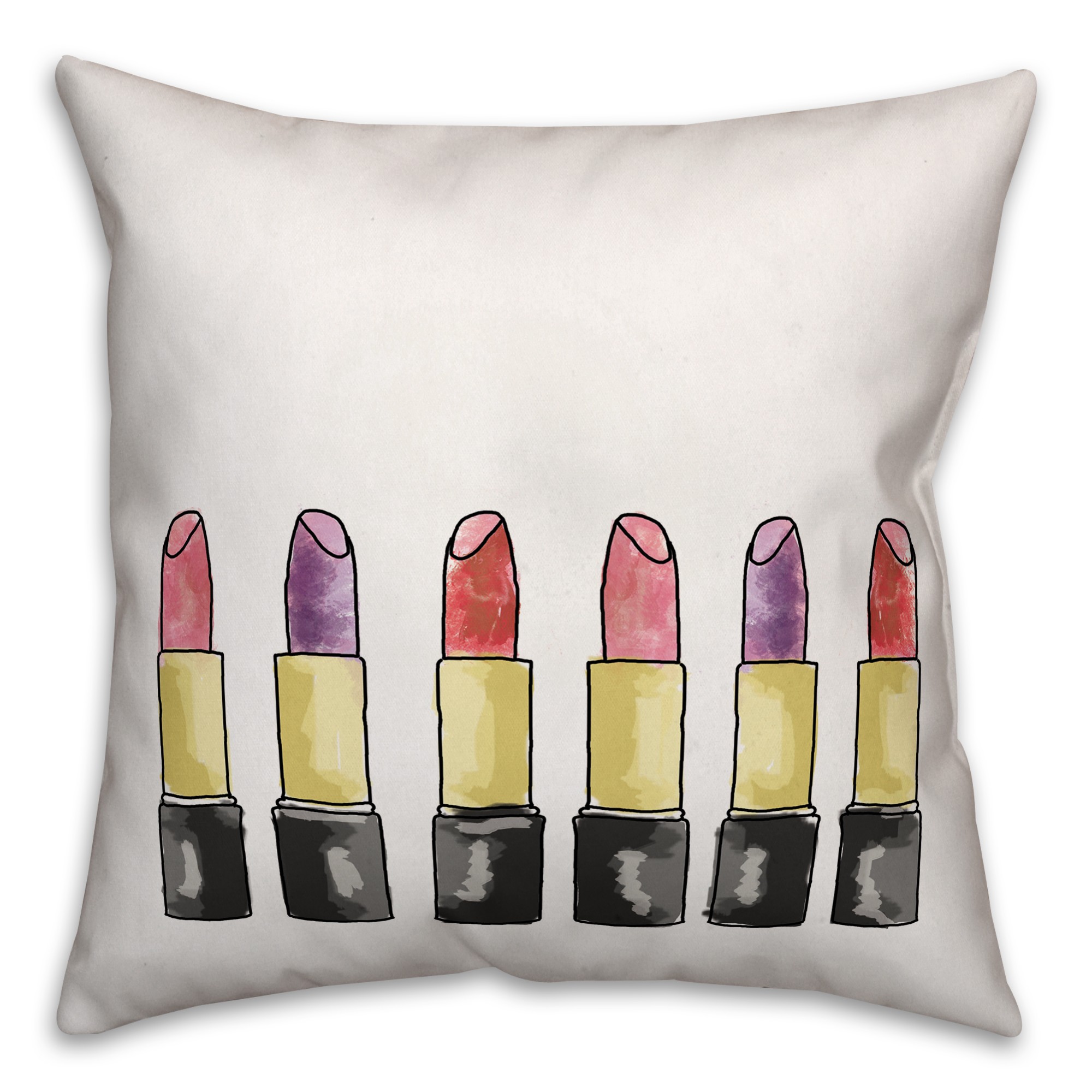 Lipstick Party 18x18 Throw Pillow