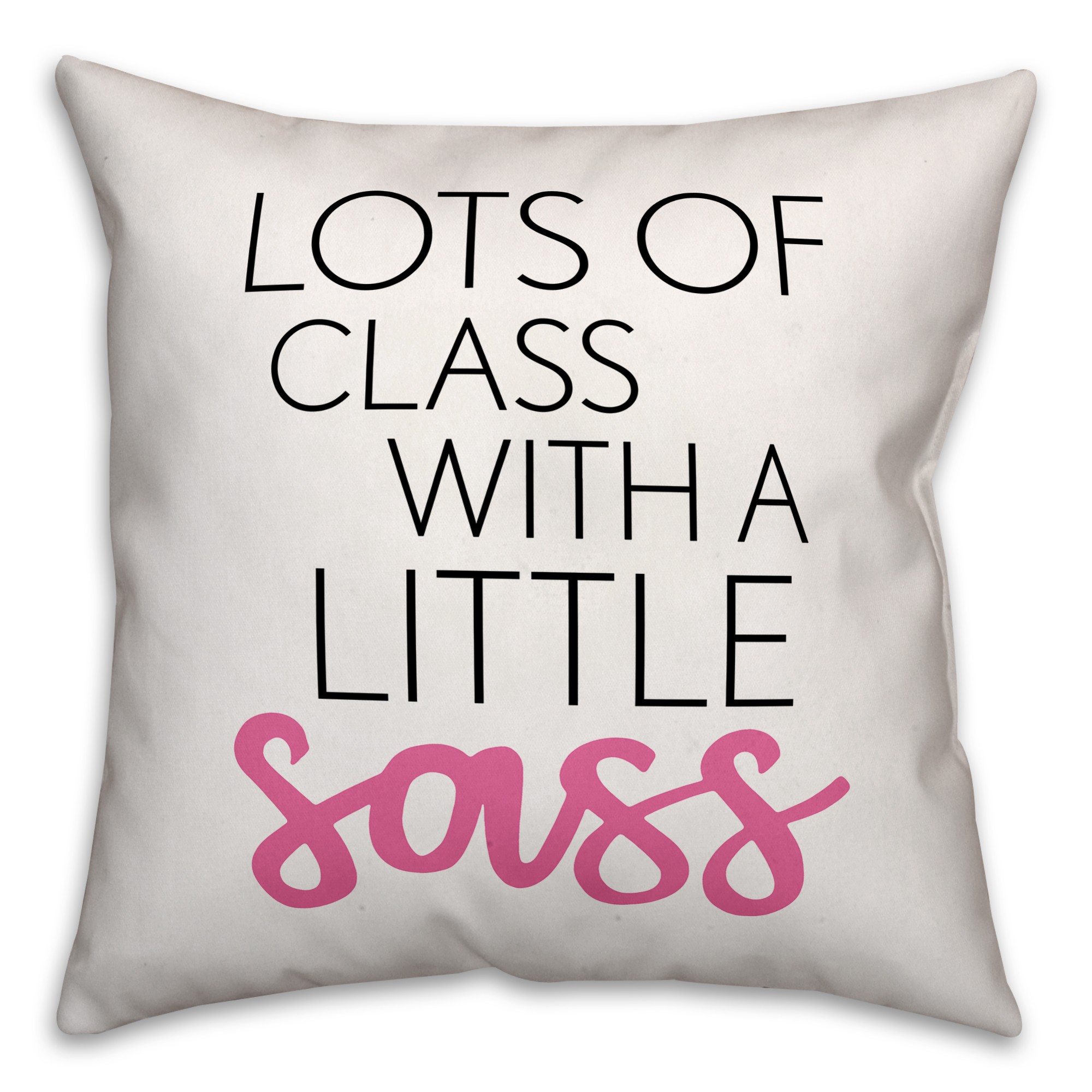 Lots of Class with a Little Sass 18x18 Throw Pillow